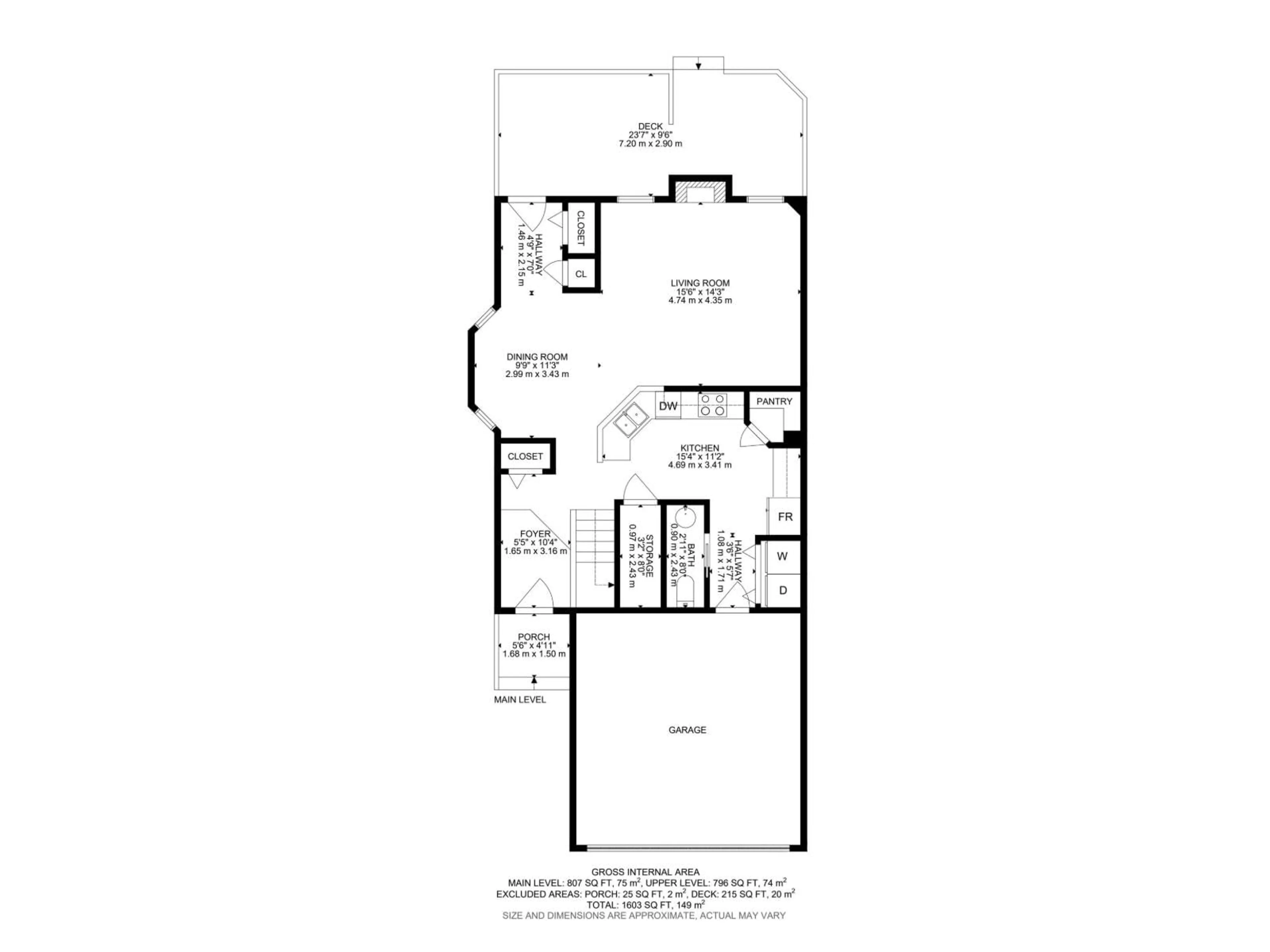 Floor plan for 610 87 ST, Edmonton Alberta T6X1G5
