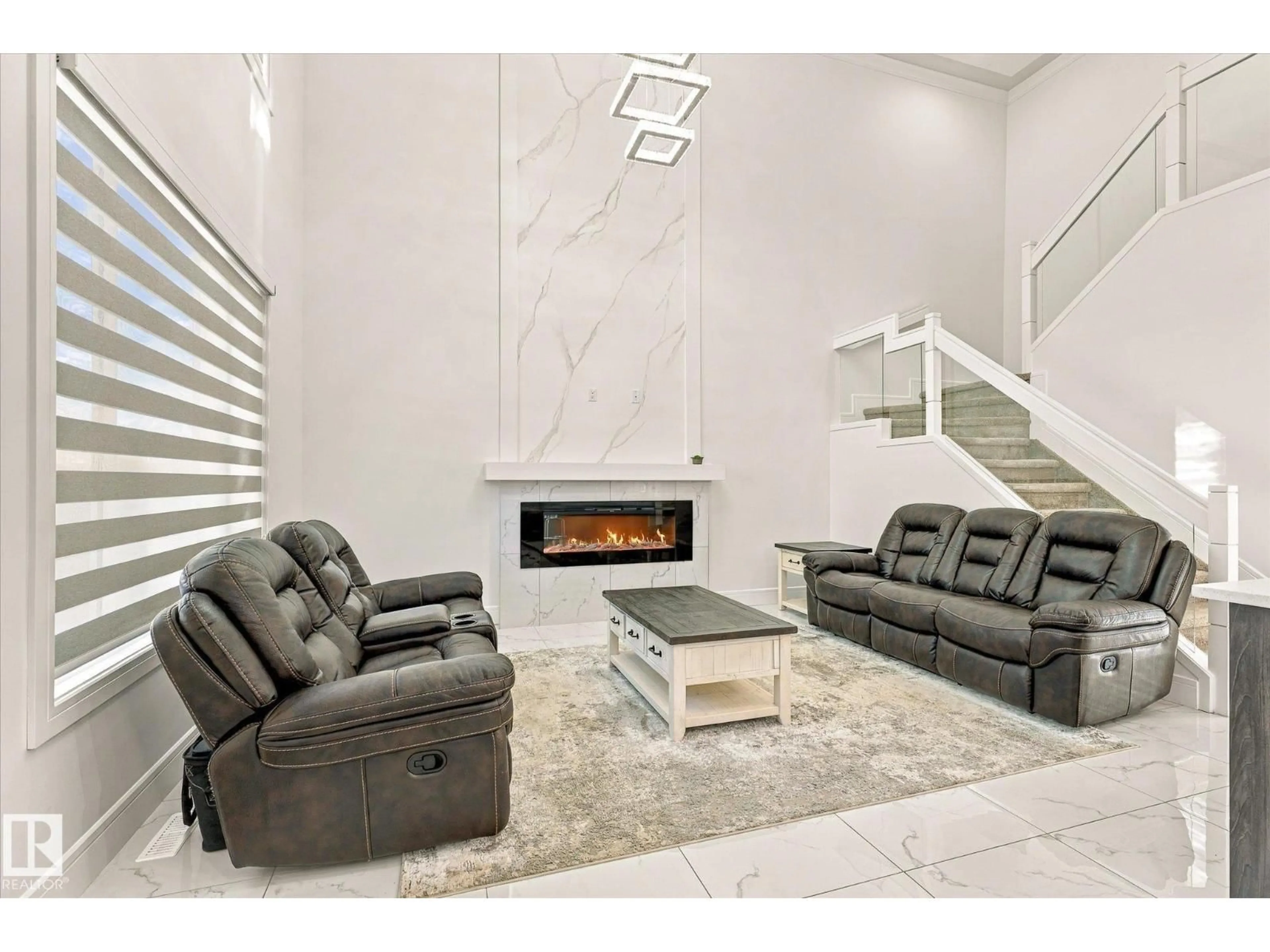 Living room with furniture, unknown for NW - 17618 64A ST, Edmonton Alberta T5Y4A9