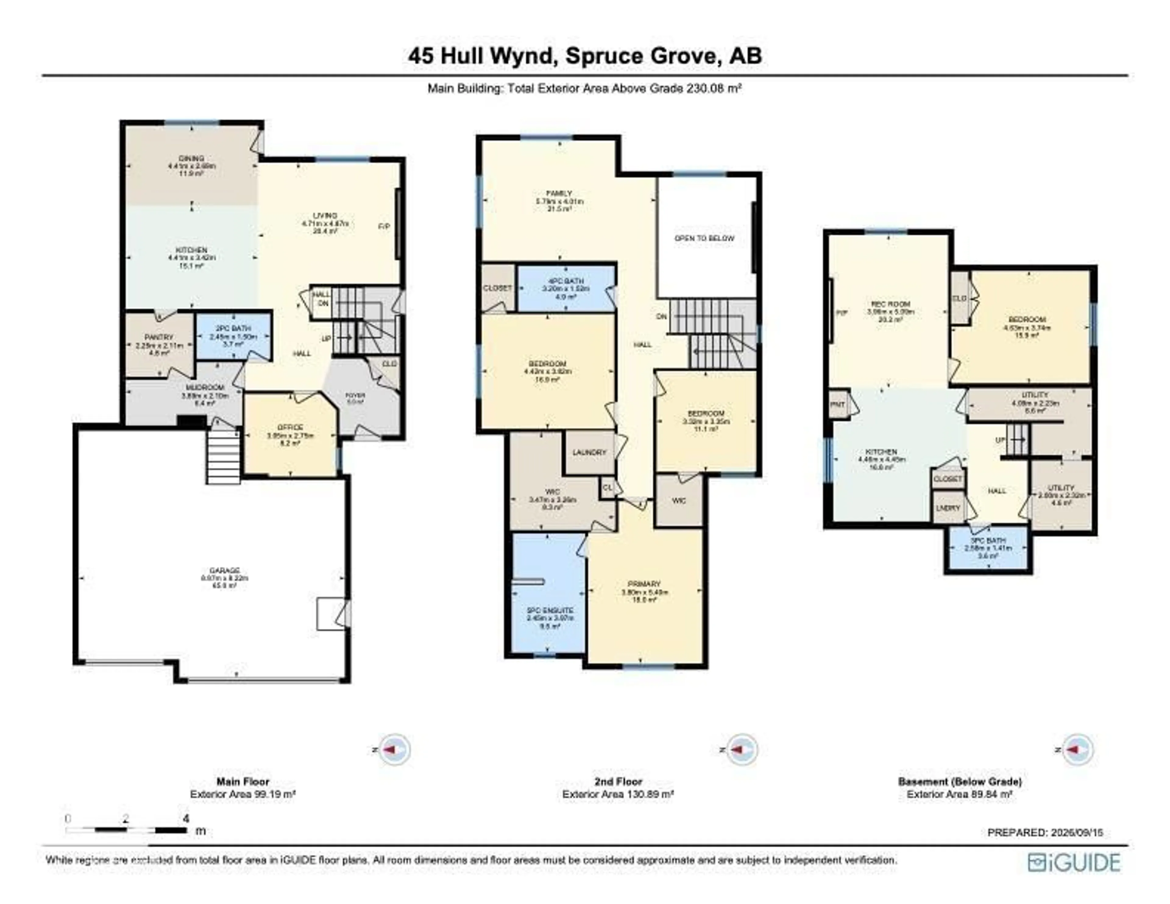 Floor plan for 45 HULL WD, Spruce Grove Alberta T7X0X5