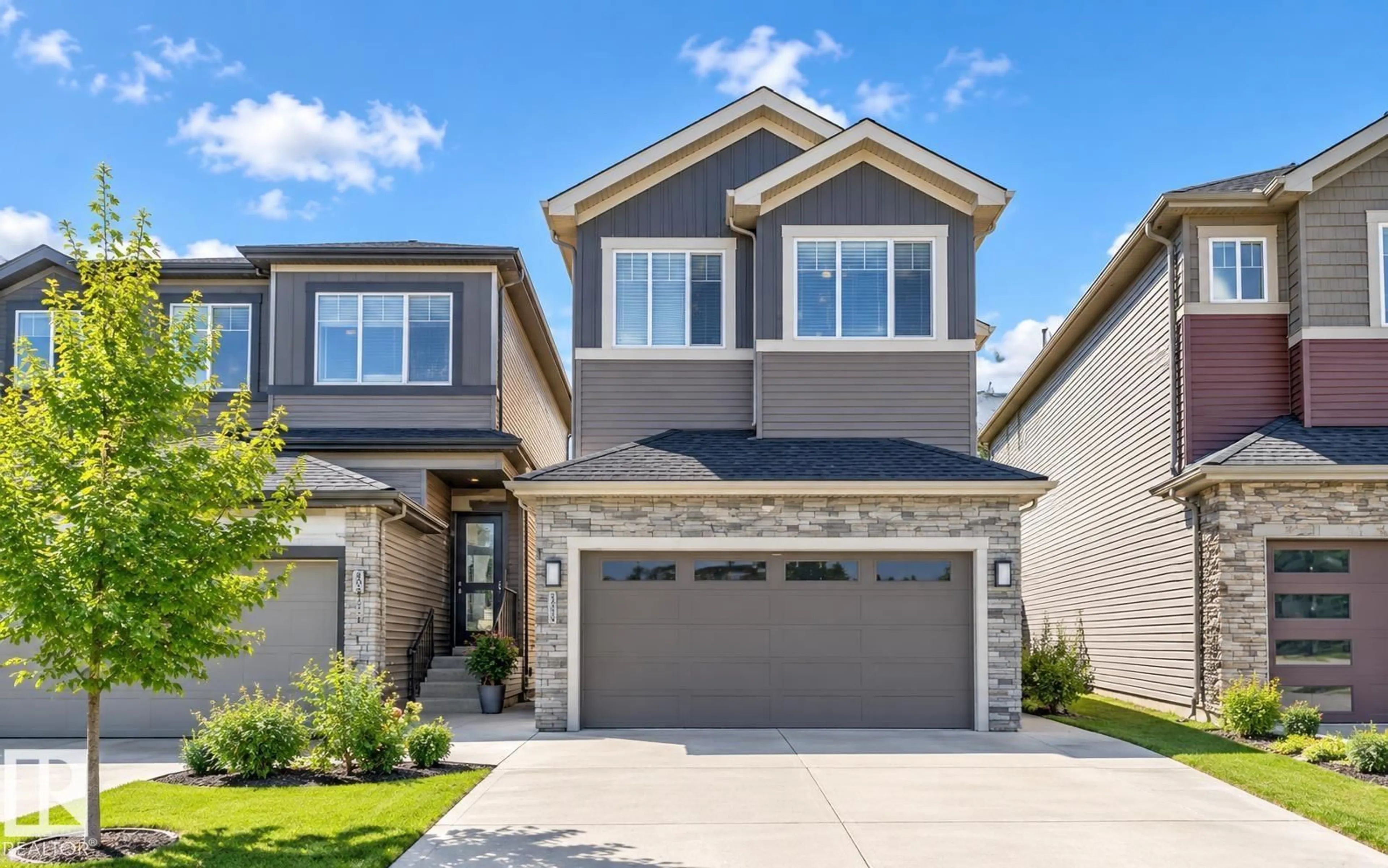 Home with vinyl exterior material, street for 4319 36 ST, Beaumont Alberta T4X3G8