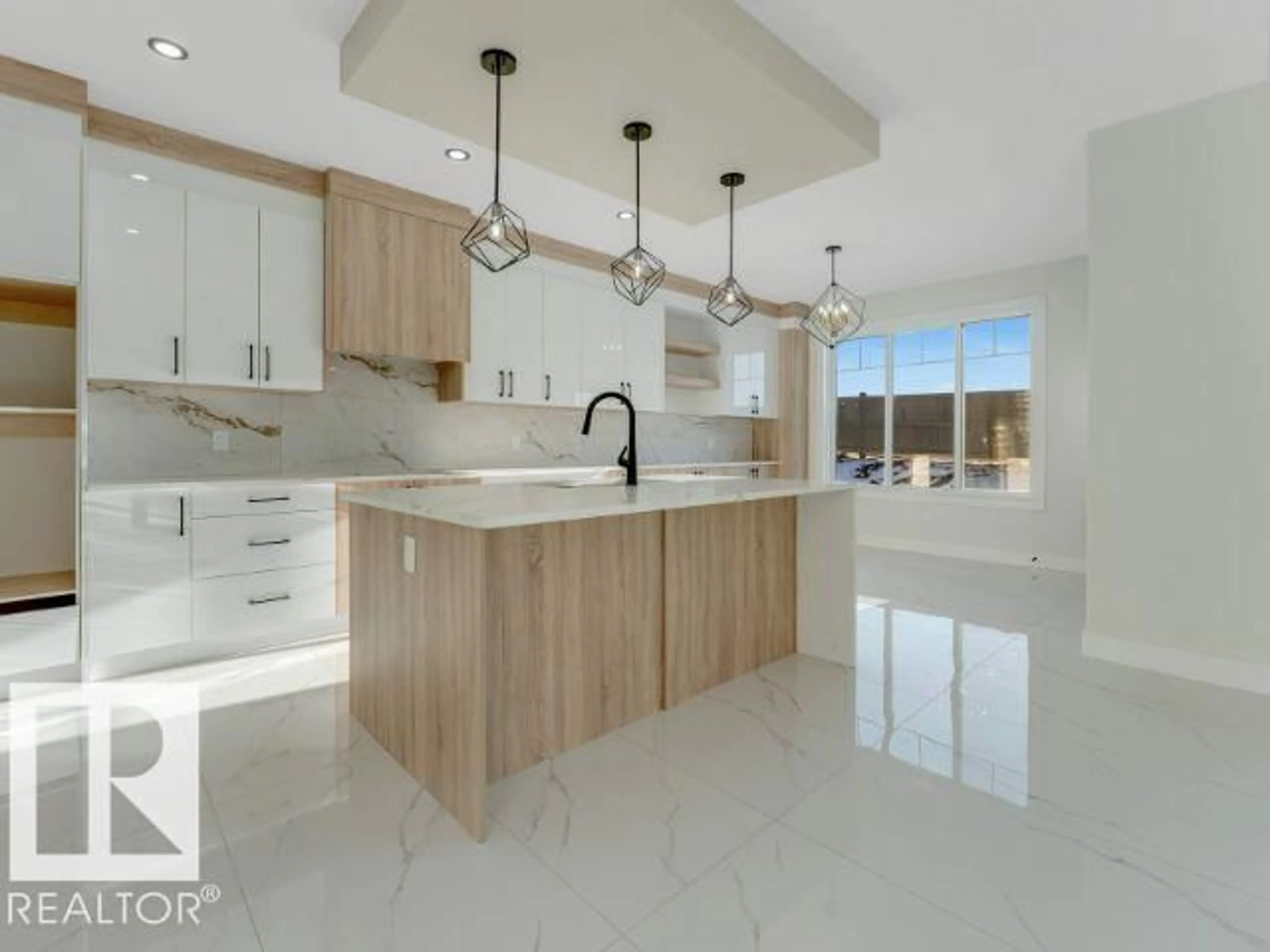Open concept kitchen, ceramic/tile floor for 4309 36 ST, Beaumont Alberta T4X3G6
