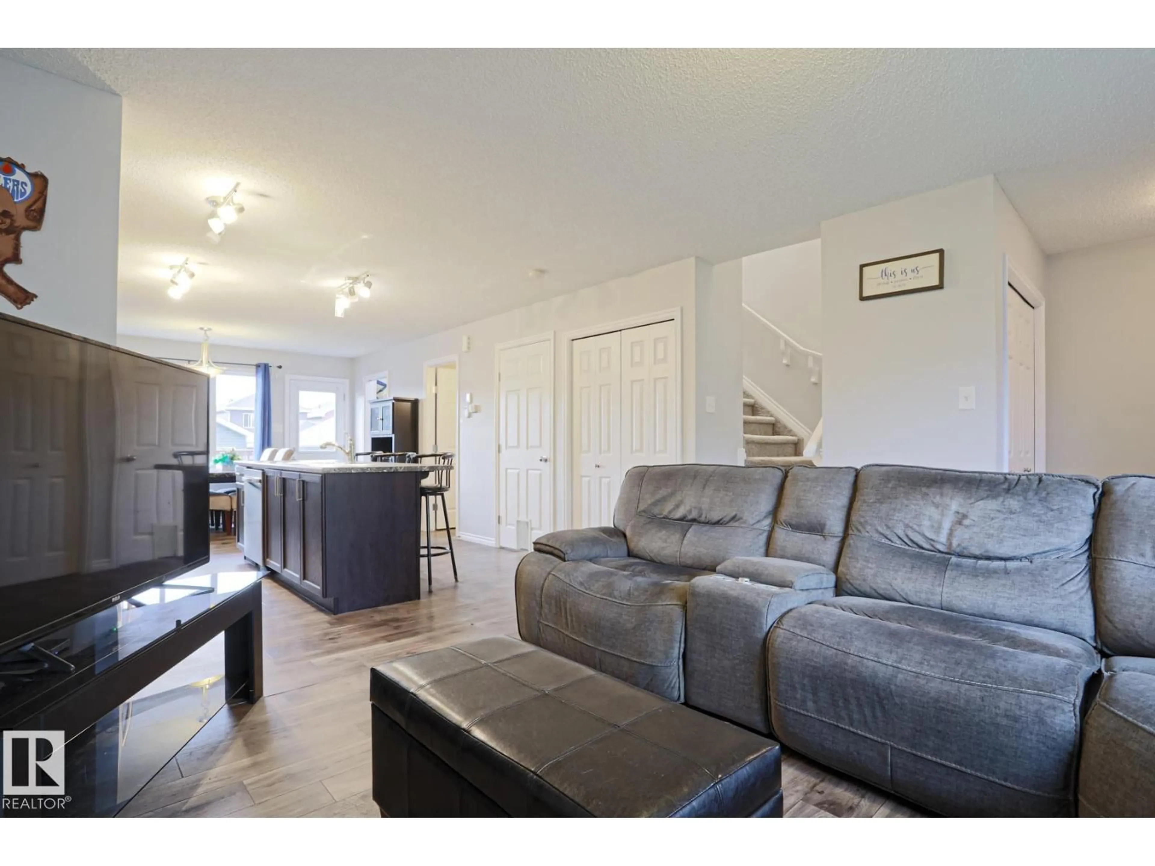 Living room with furniture, unknown for 492 EBBERS WY, Edmonton Alberta T5Y3T7