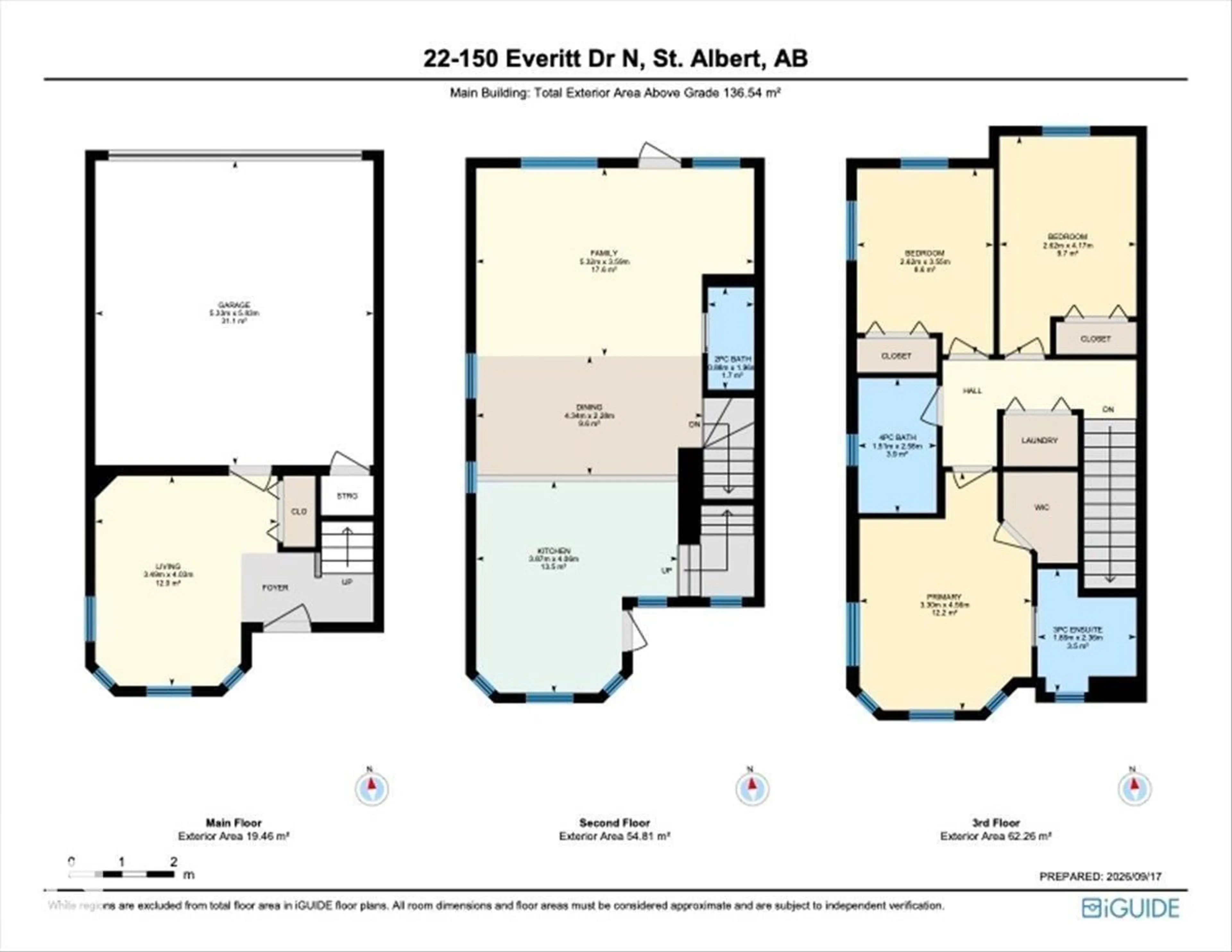 Floor plan for #22 - 150 EVERITT DR, St. Albert Alberta T8N7R8