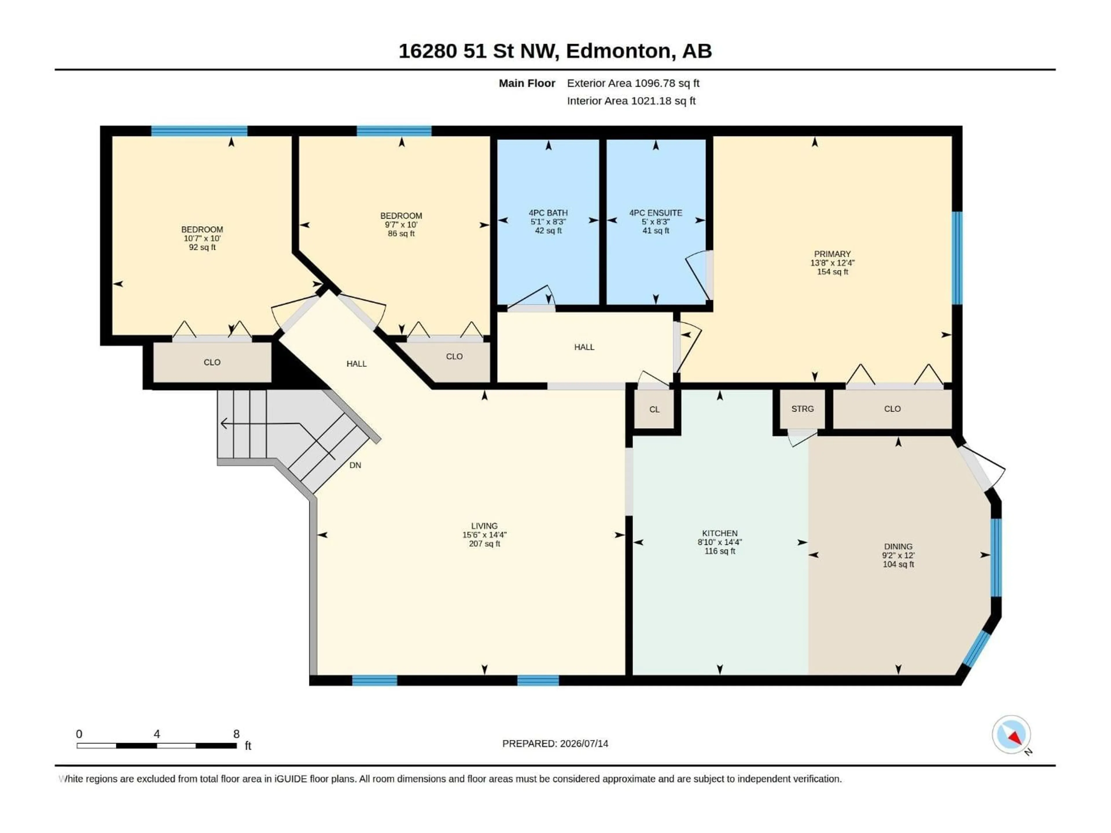 Floor plan for NW - 16280 51 ST, Edmonton Alberta T5Y3C8