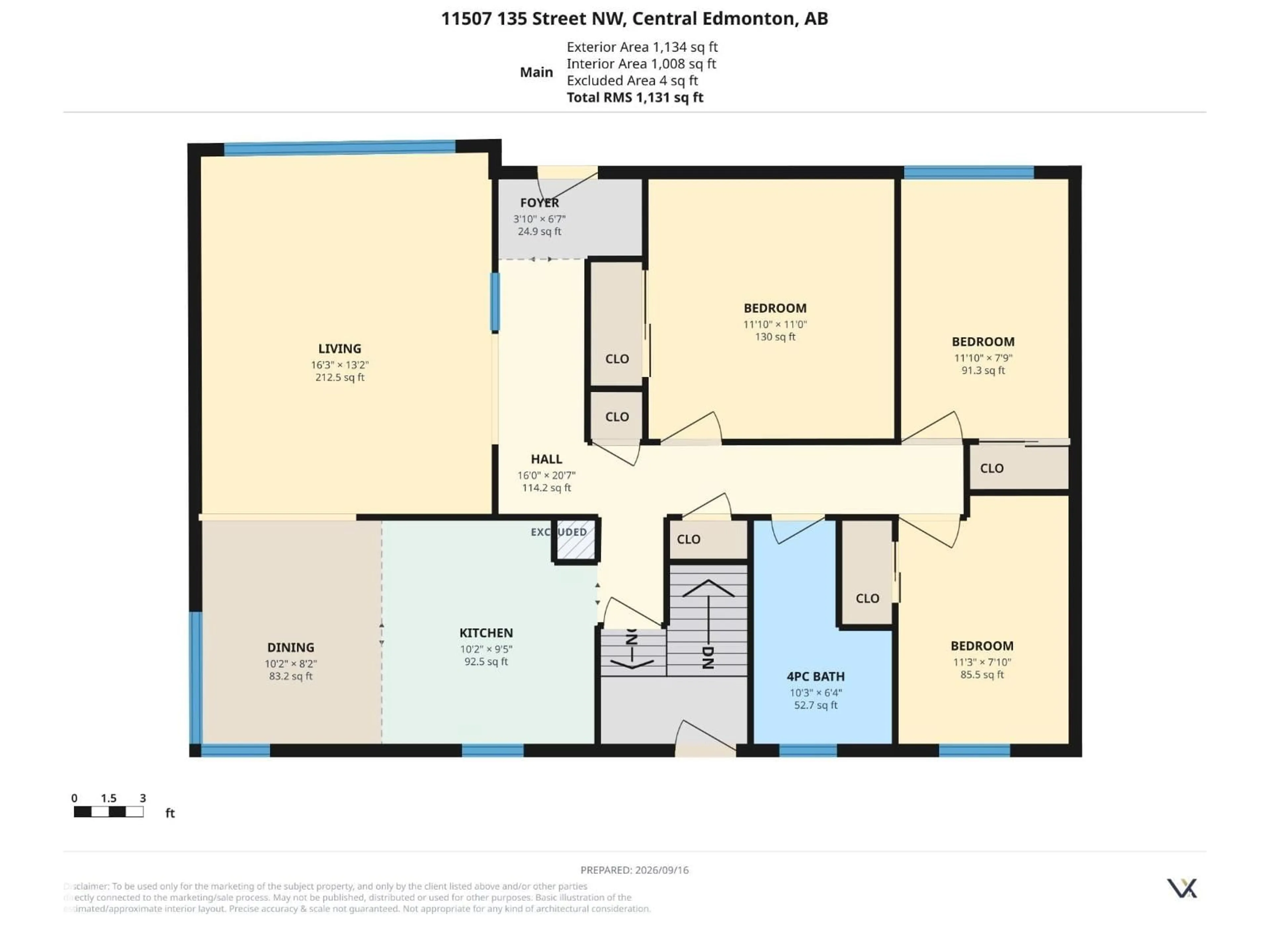 Floor plan for NW - 11507 135 ST, Edmonton Alberta T5M1K9