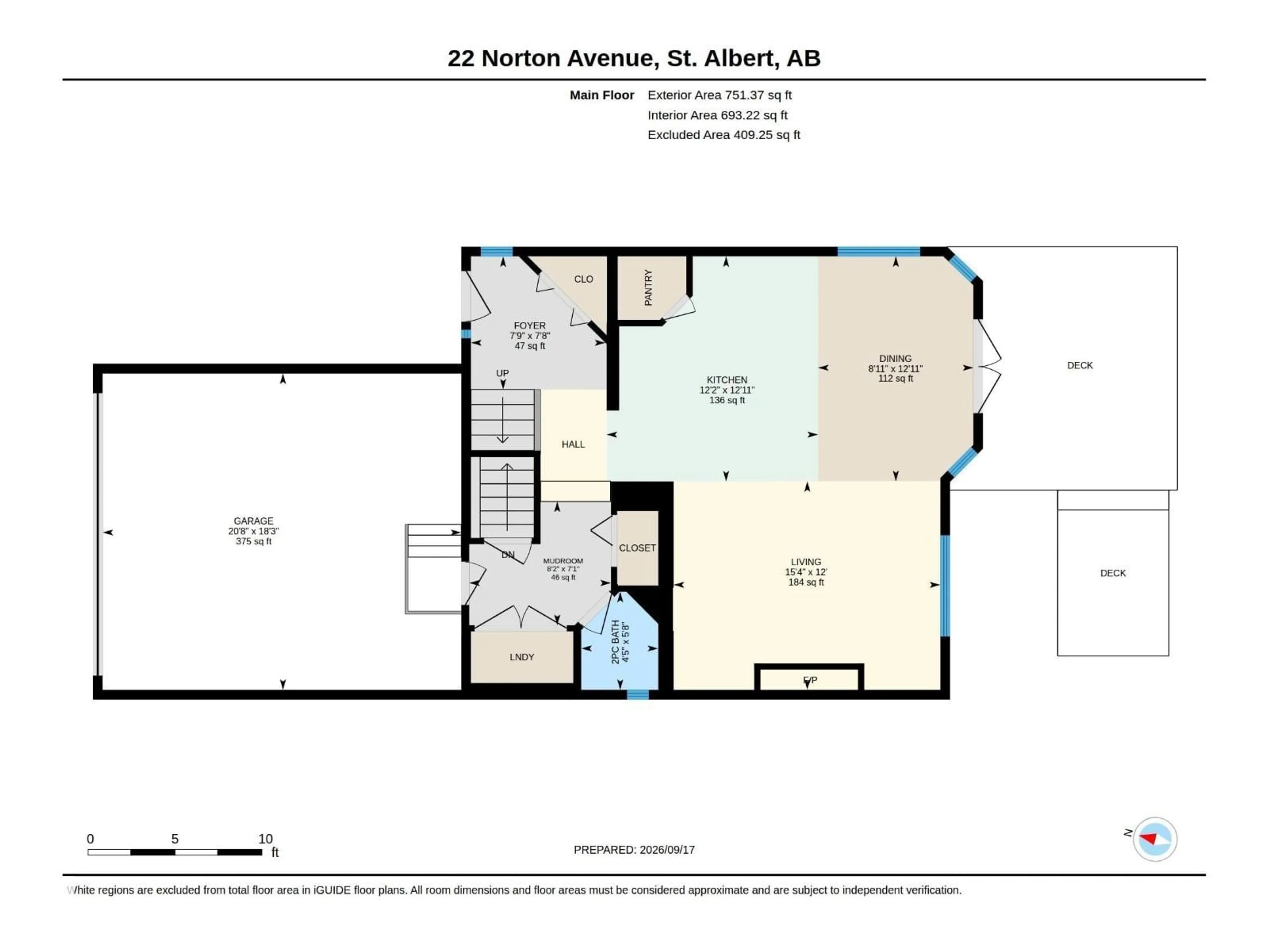 Floor plan for 22 NORTON AV, St. Albert Alberta T8N4C4