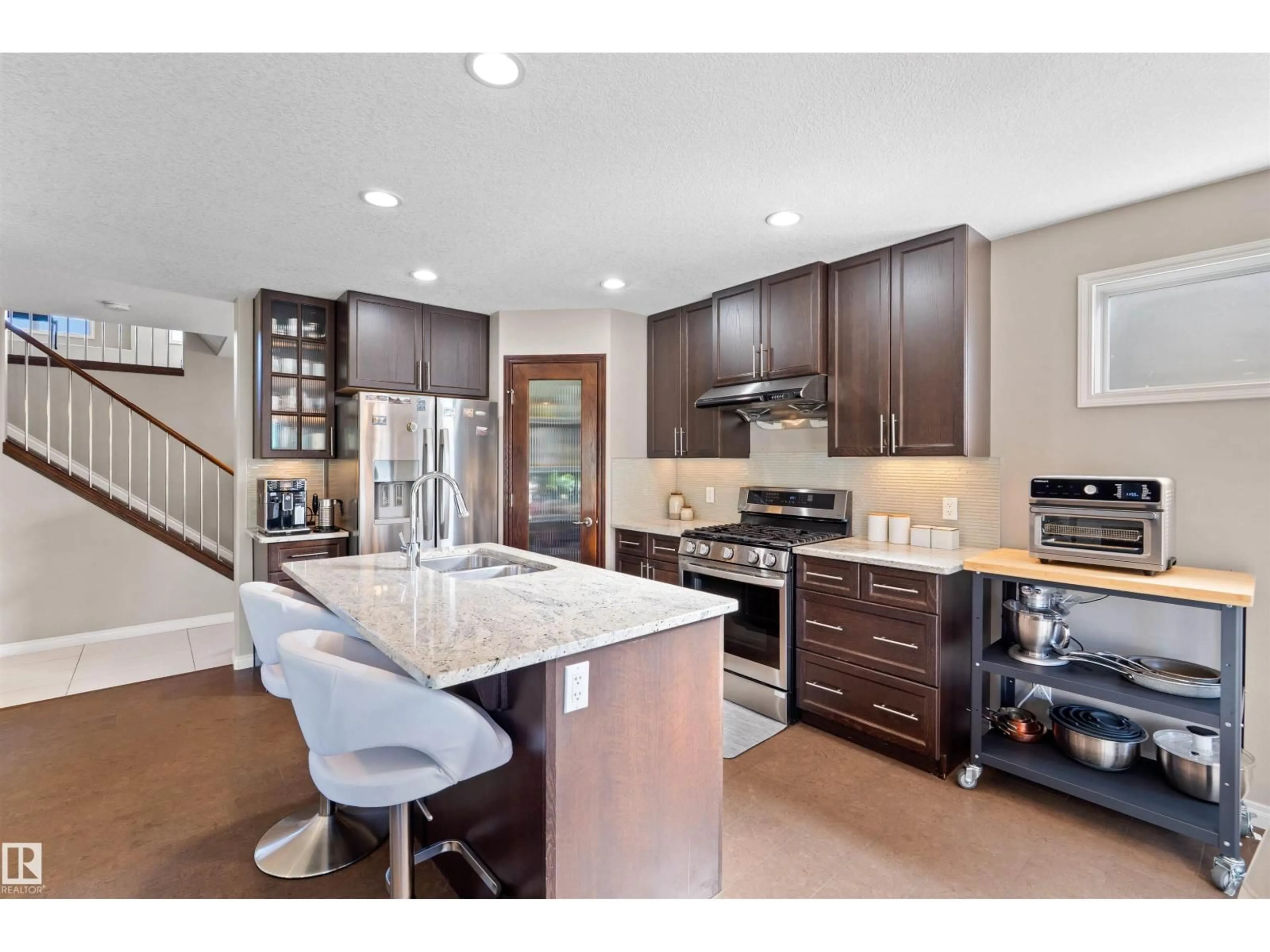 Open concept kitchen, ceramic/tile floor for 22 NORTON AV, St. Albert Alberta T8N4C4