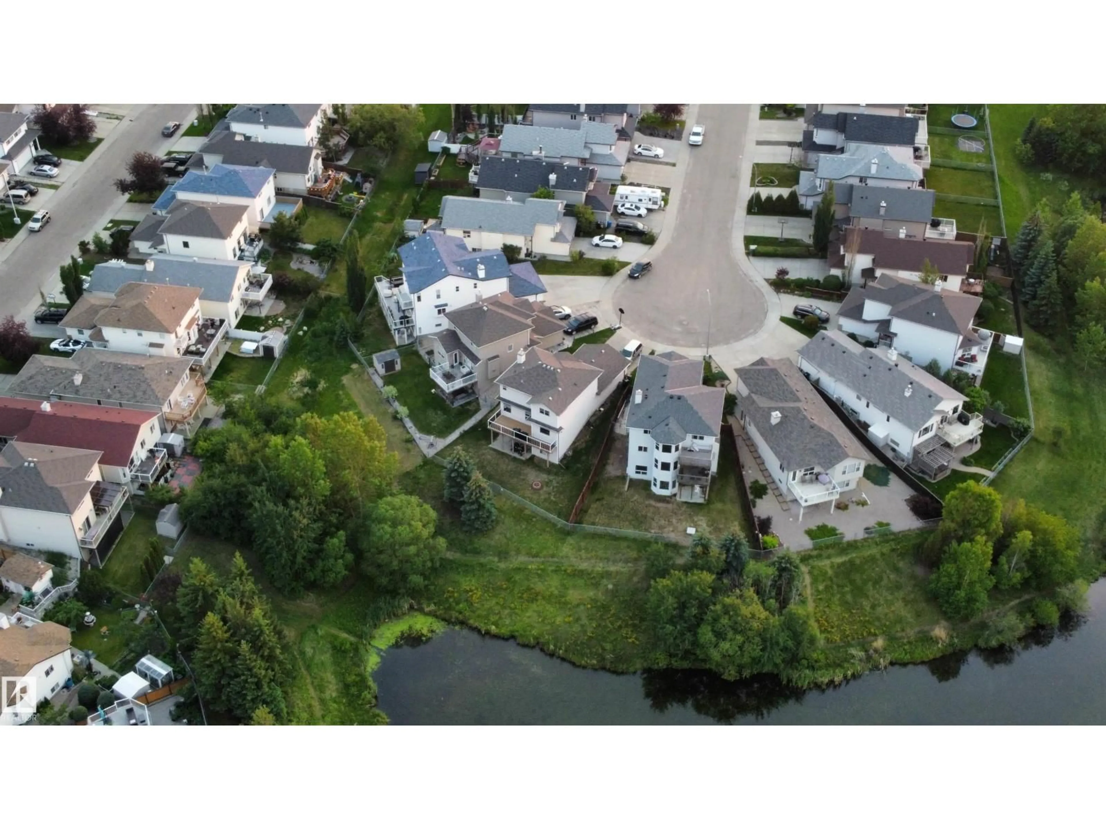 A pic from outside/outdoor area/front of a property/back of a property/a pic from drone, water/lake/river/ocean view for 11807 171 AV, Edmonton Alberta T5X6H8