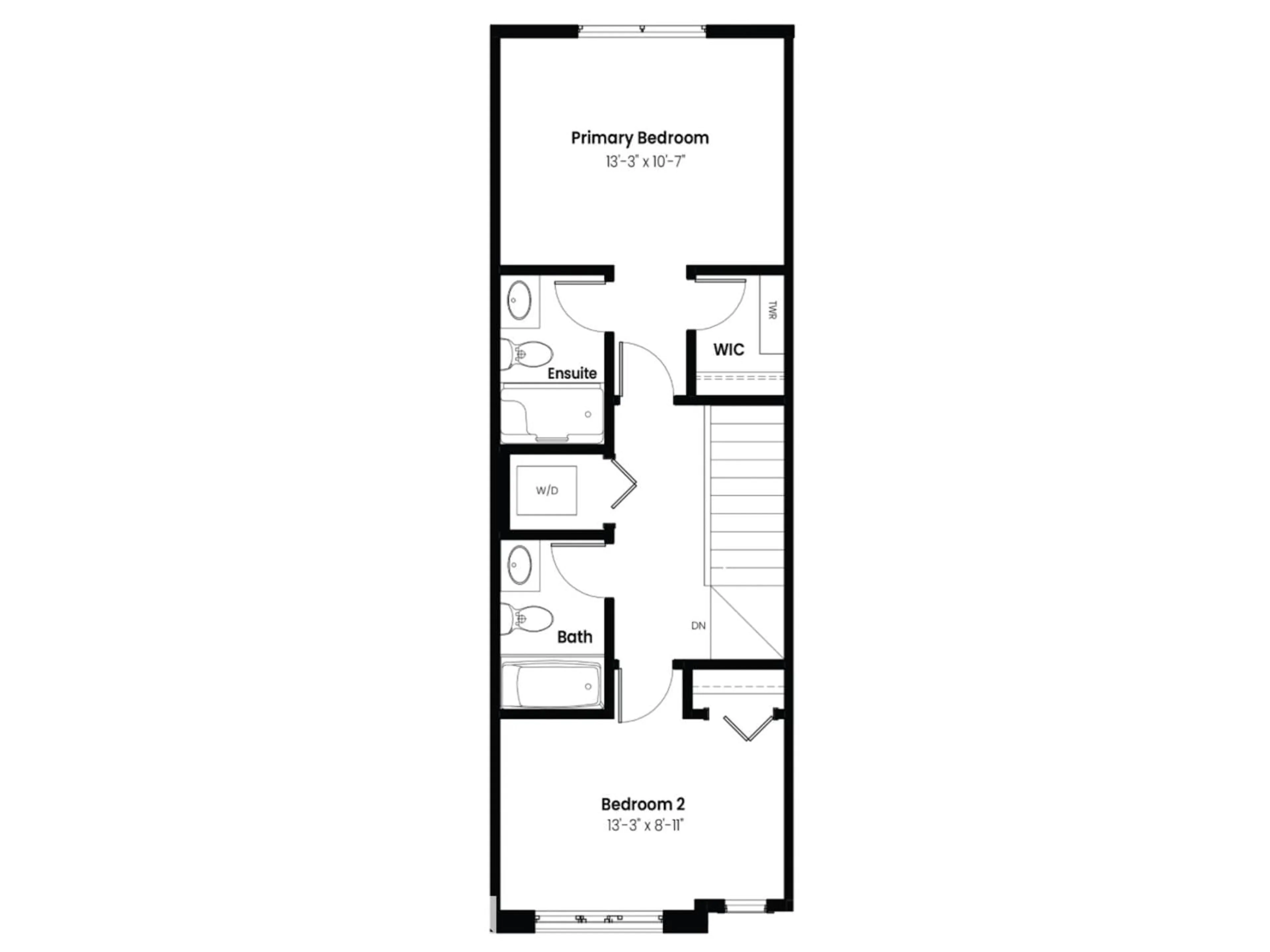 Floor plan for NE - 582 172 AV, Edmonton Alberta T5Y4N5