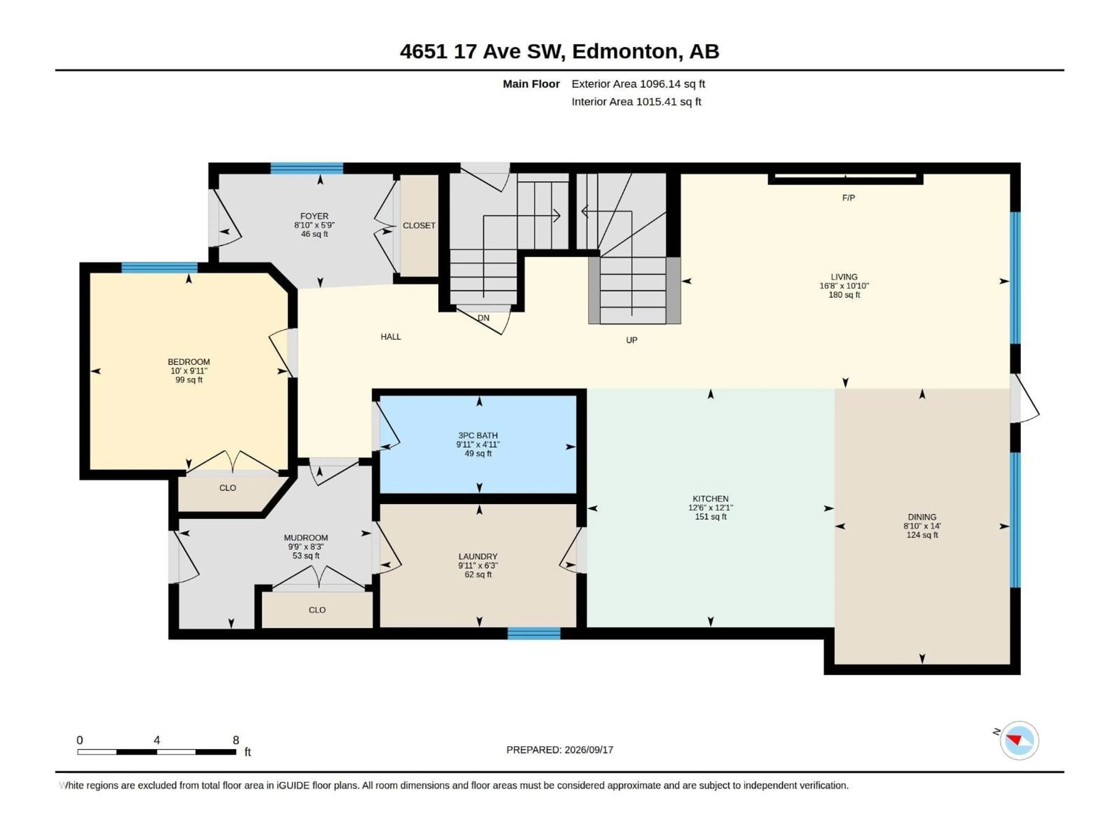 Floor plan for SW - 4651 17 AV, Edmonton Alberta T6X1Y4