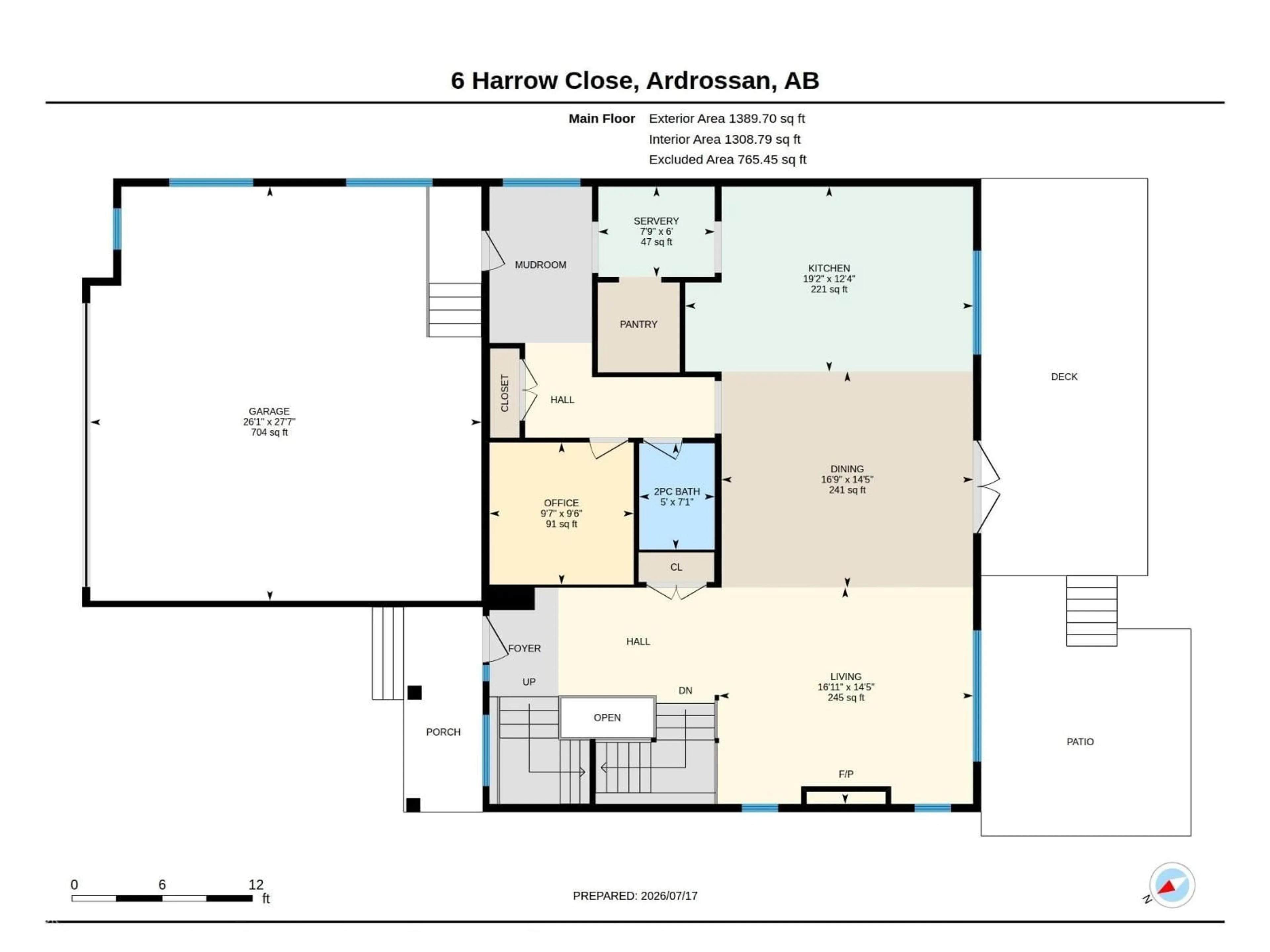 Floor plan for 6 HARROW CL, Ardrossan Alberta T8E0B5