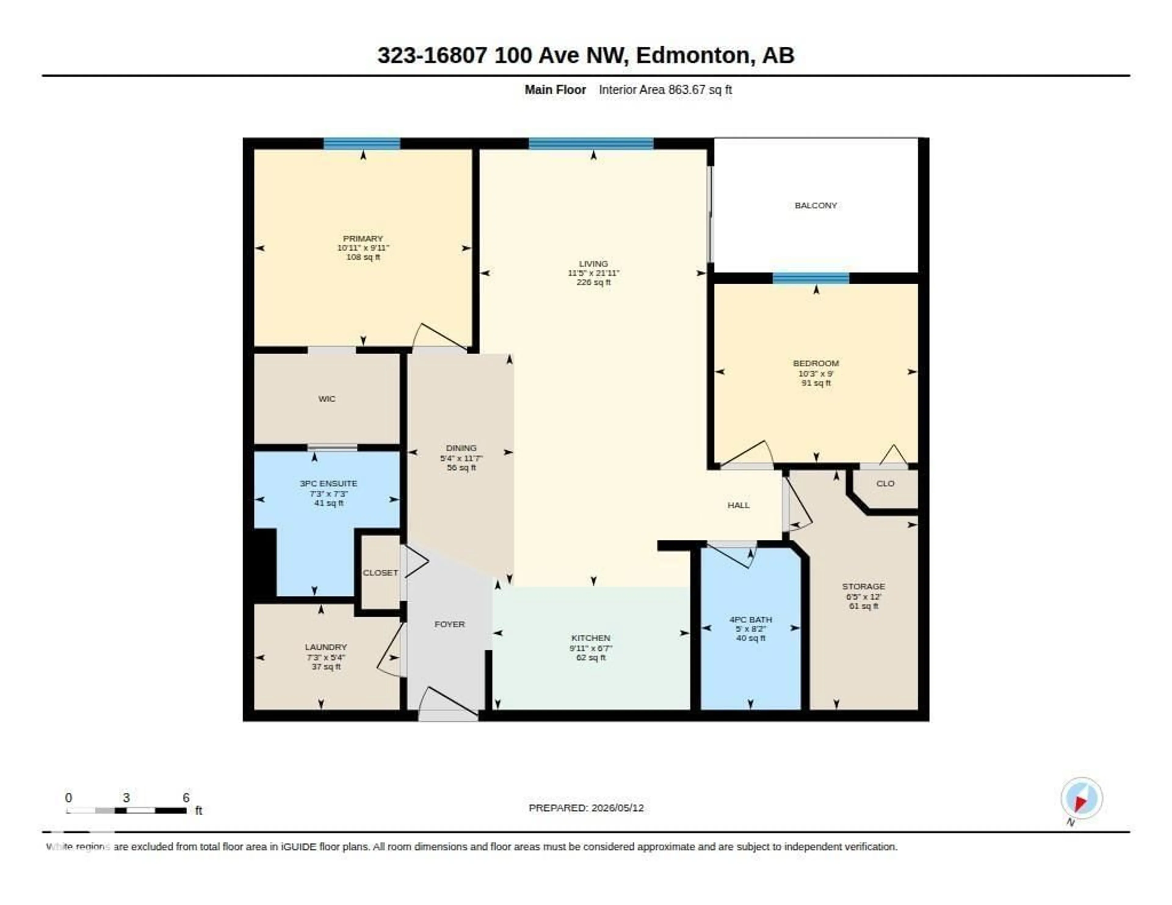 Floor plan for #323 - 16807 100 AV, Edmonton Alberta T5P4Z6
