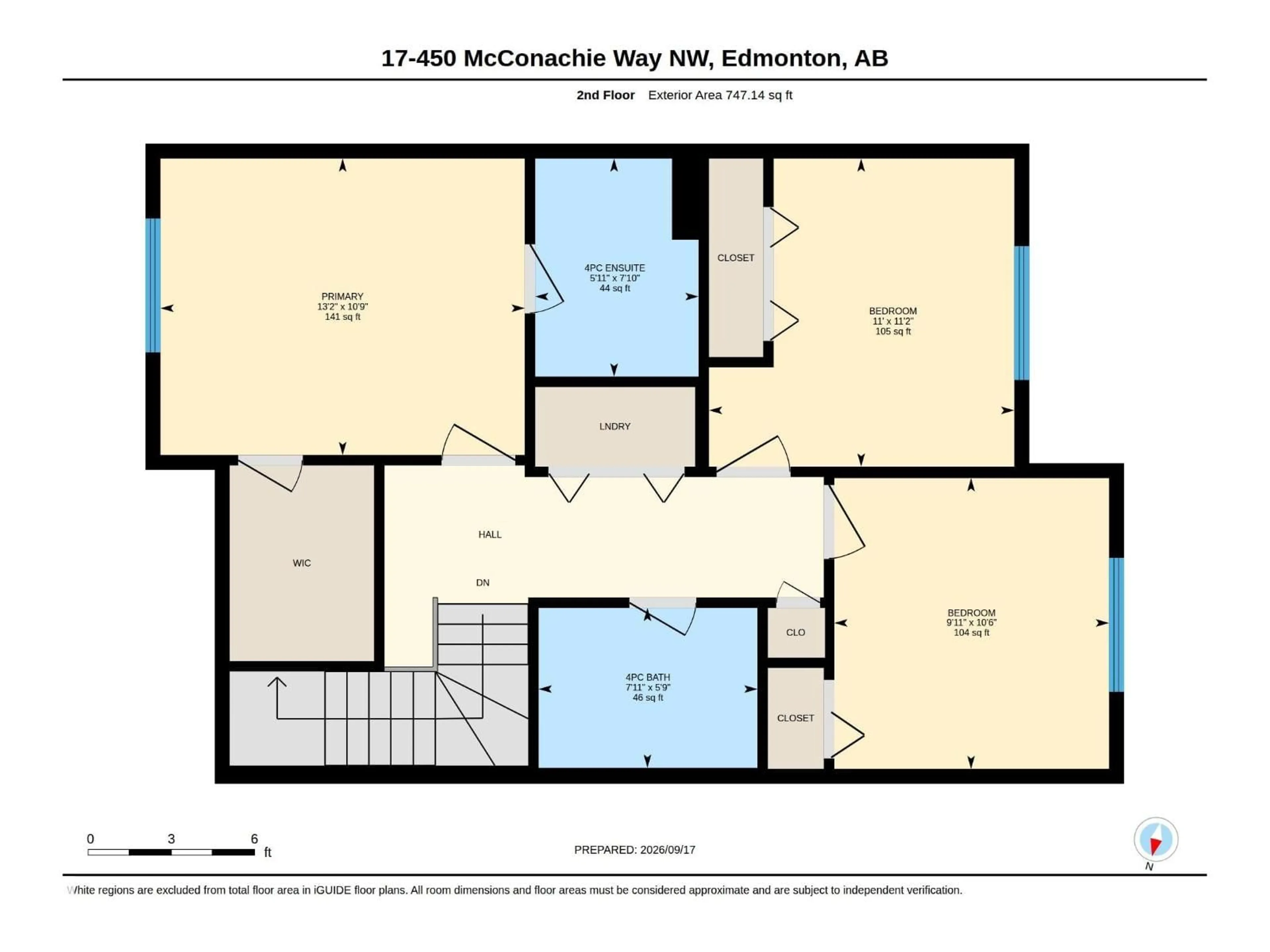 Floor plan for 17 - 450 MCCONACHIE WY, Edmonton Alberta T5Y0S8