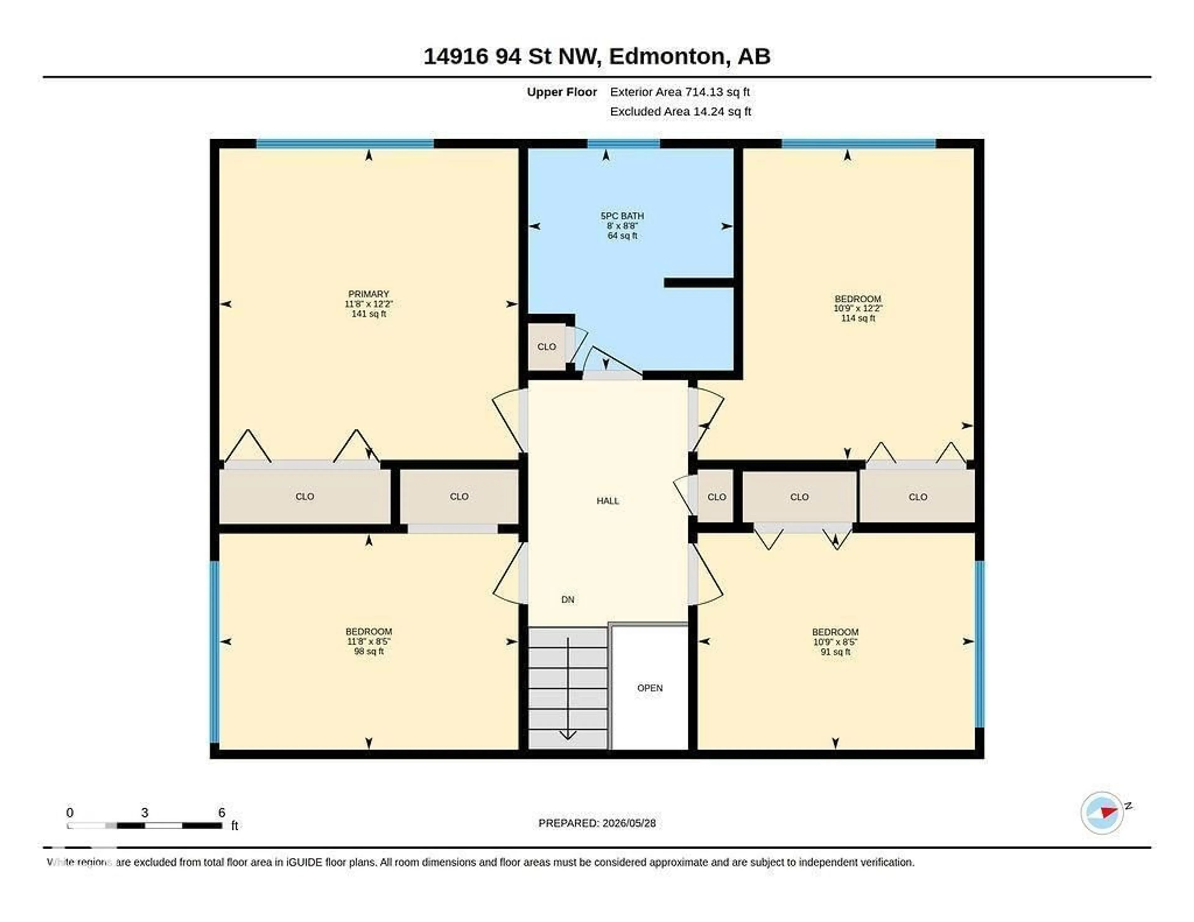 Floor plan for 14916 94 ST, Edmonton Alberta T5E3W6