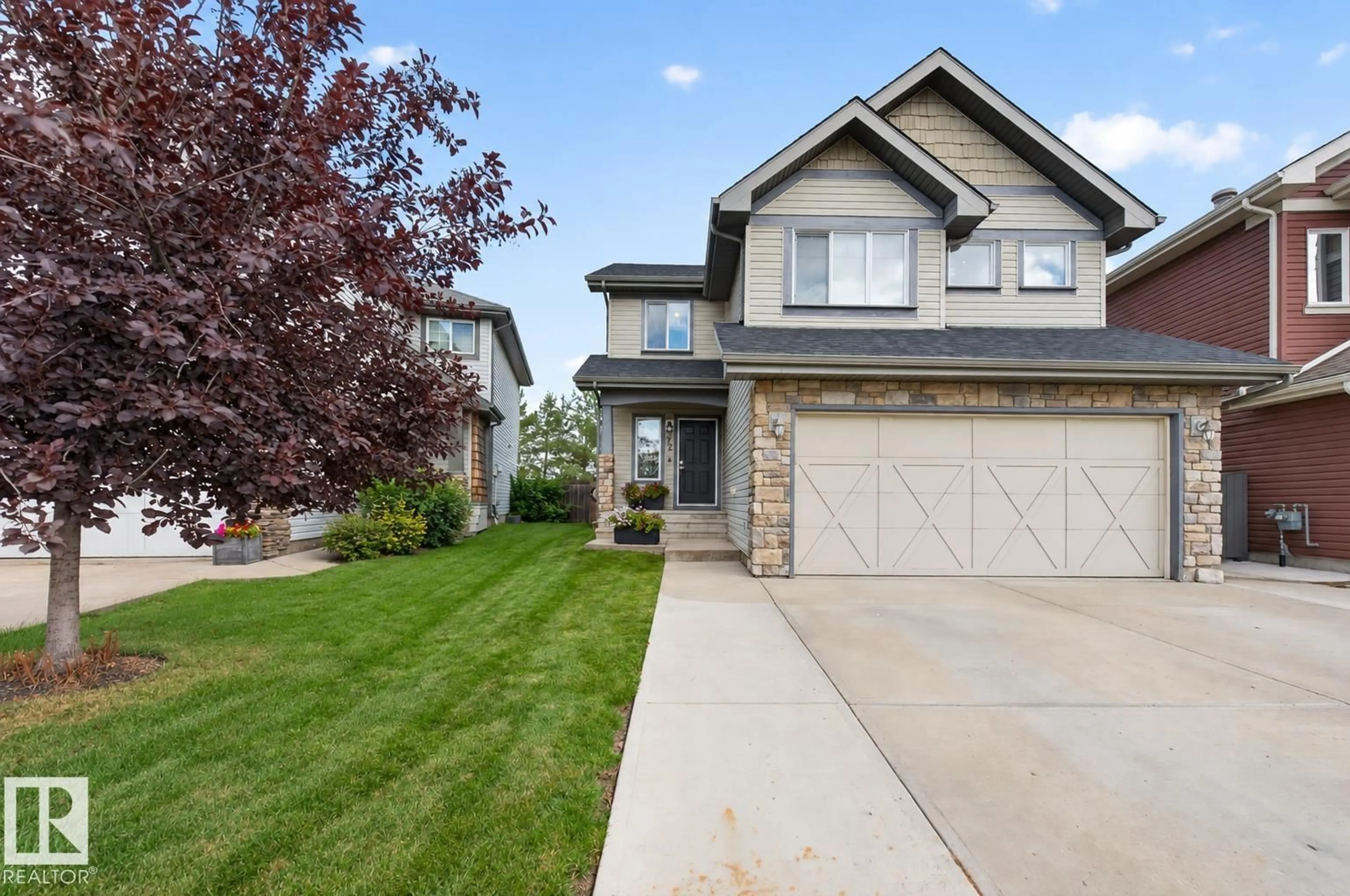 Home with vinyl exterior material, street for 72 BECKER CR, Fort Saskatchewan Alberta T8L0C1