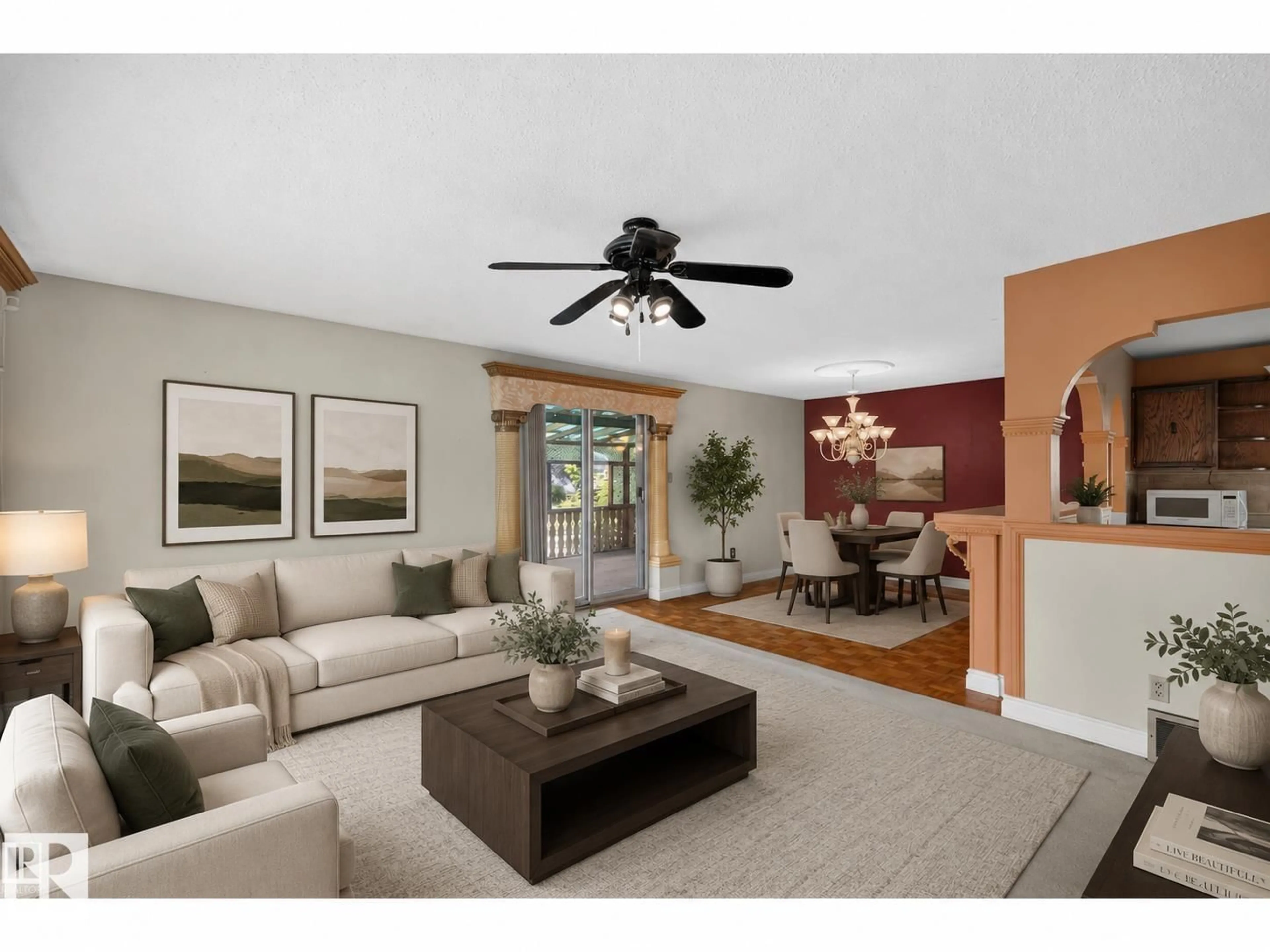 Living room with furniture, unknown for 6348 34A AV, Edmonton Alberta T6L1E4