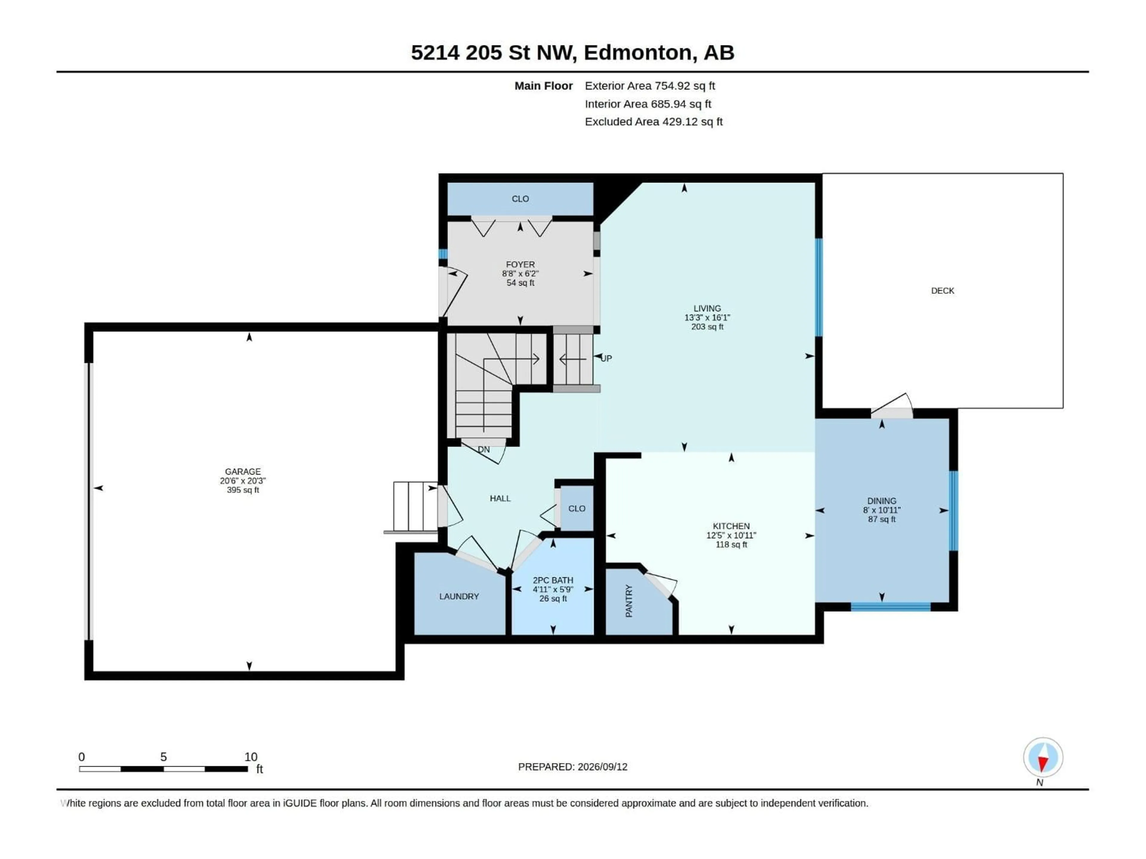 Floor plan for NW - 5214 205 ST, Edmonton Alberta T6M2Y6