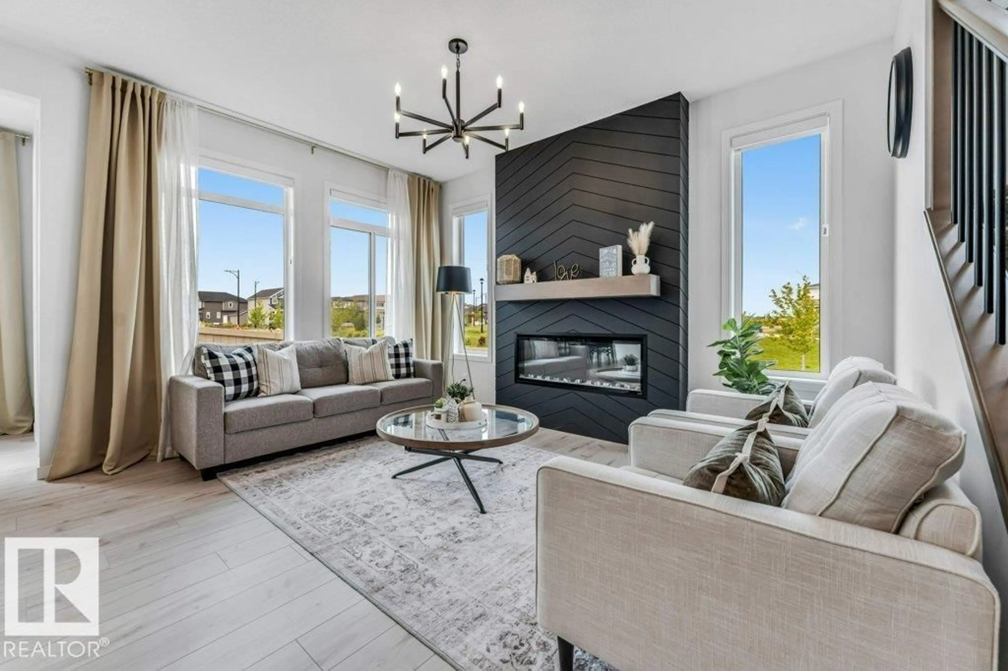 Living room with furniture, unknown for 6921 54 AV, Beaumont Alberta T4X2Z7