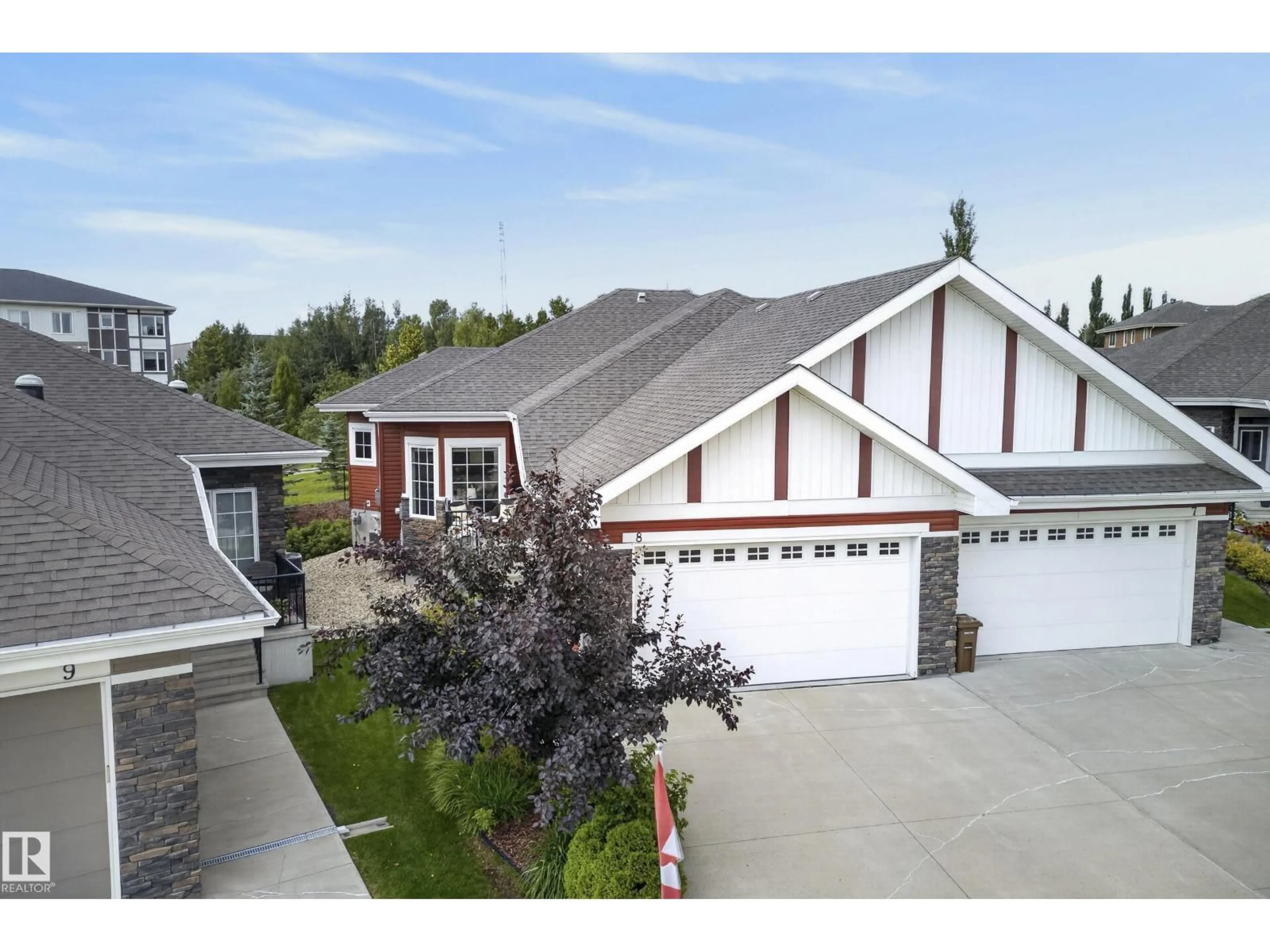 Home with vinyl exterior material, street for #8 - 88 LACOMBE DR, St. Albert Alberta T8N7N3