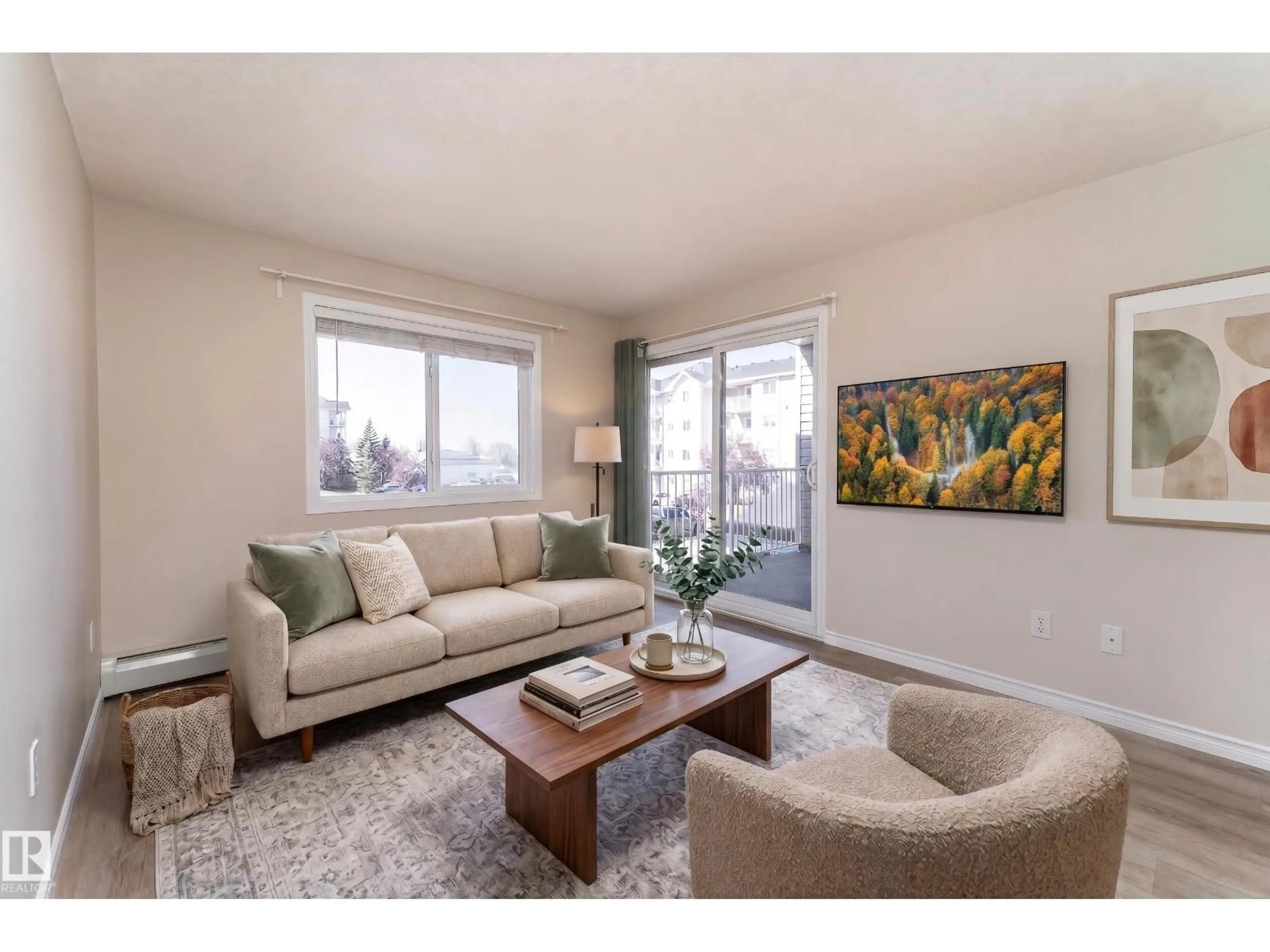 Living room with furniture, unknown for #214 - 4309 33 ST, Stony Plain Alberta T7Z0C4