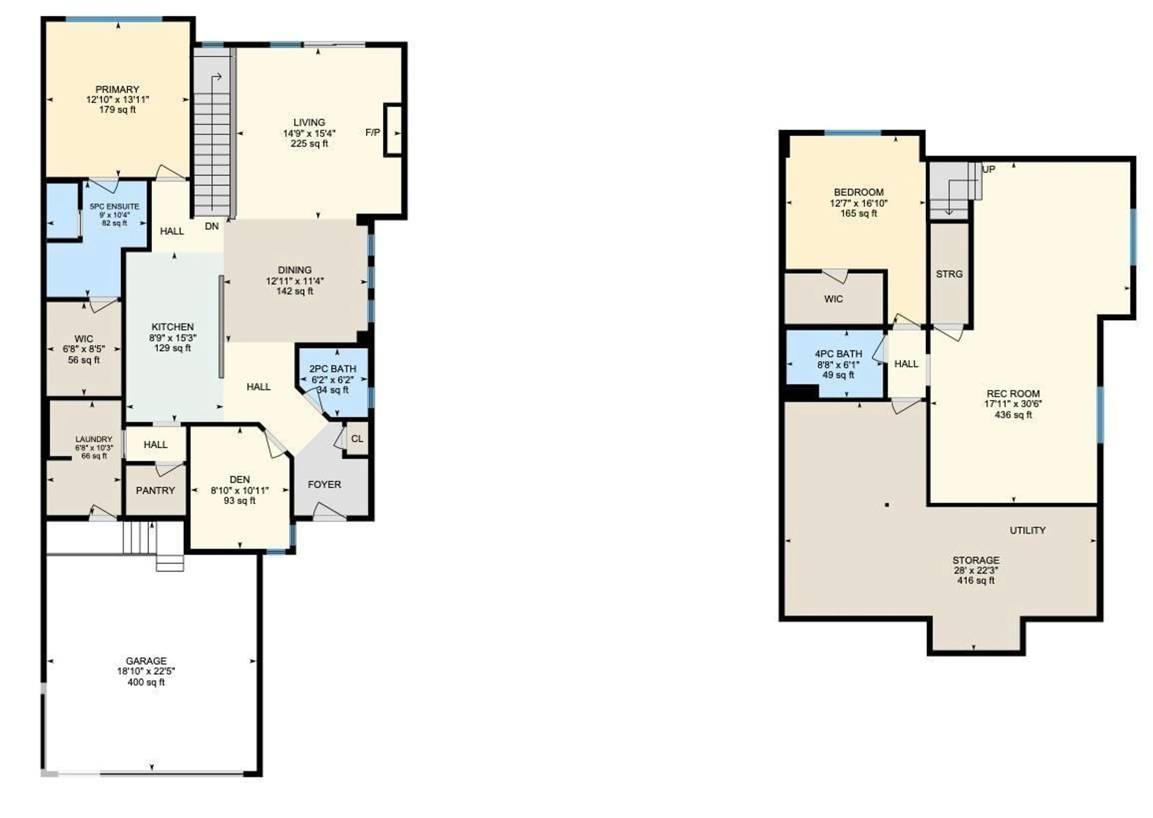 Floor plan for 8111 222 ST, Edmonton Alberta T5T7M6