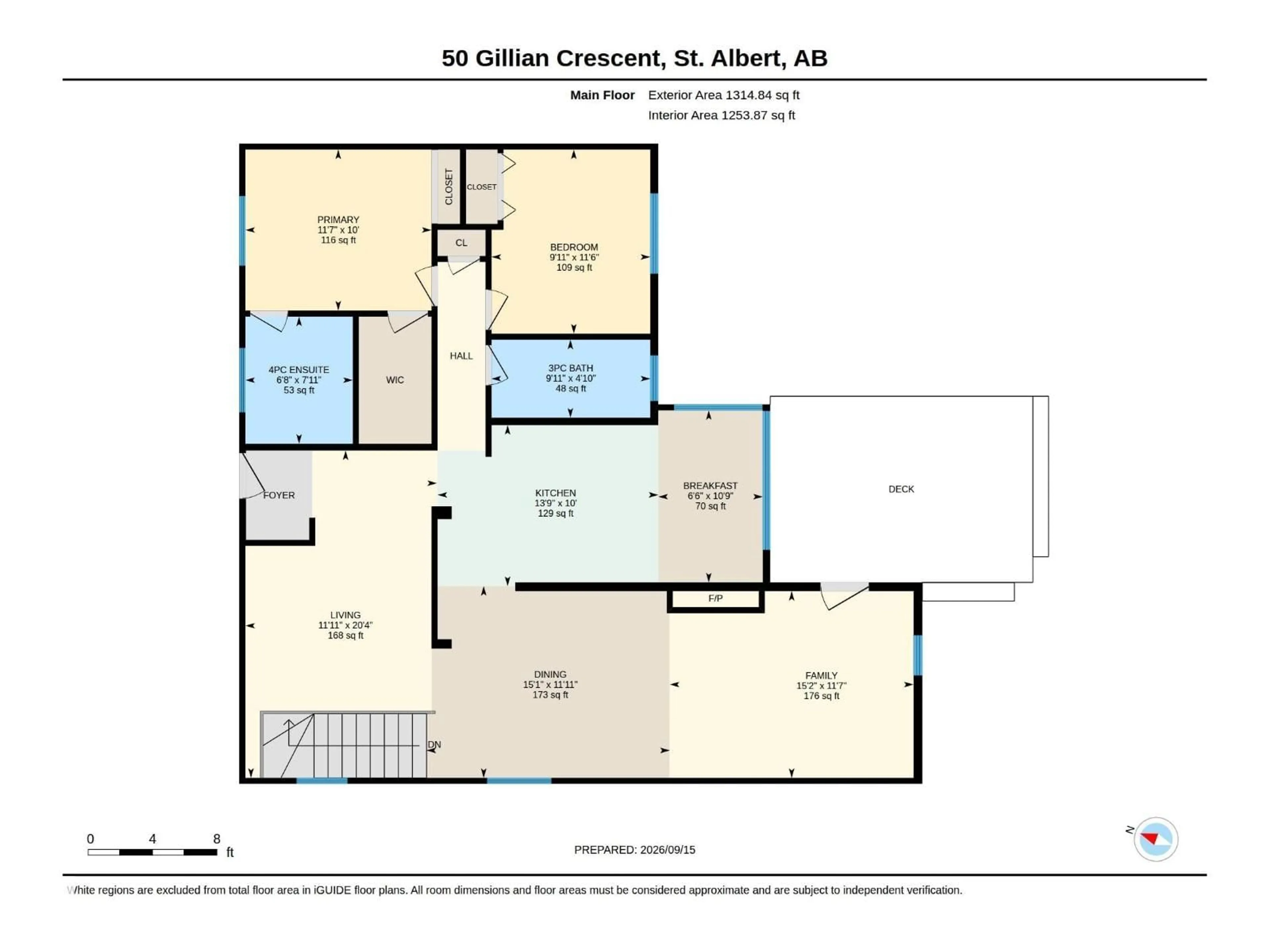 Floor plan for 50 GILLIAN CR, St. Albert Alberta T8N0W1