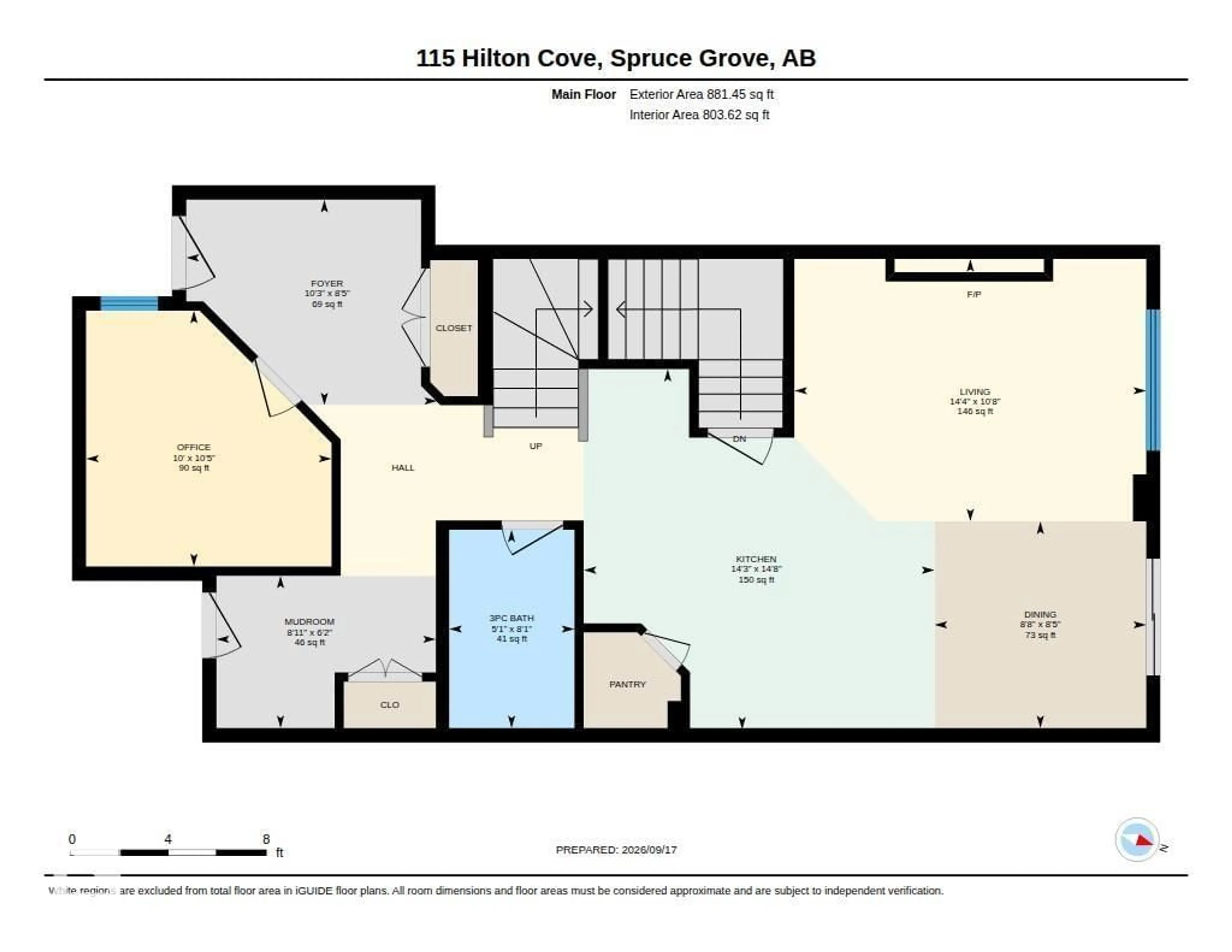 Floor plan for 115 HILTON COVE, Spruce Grove Alberta T7X1Y4