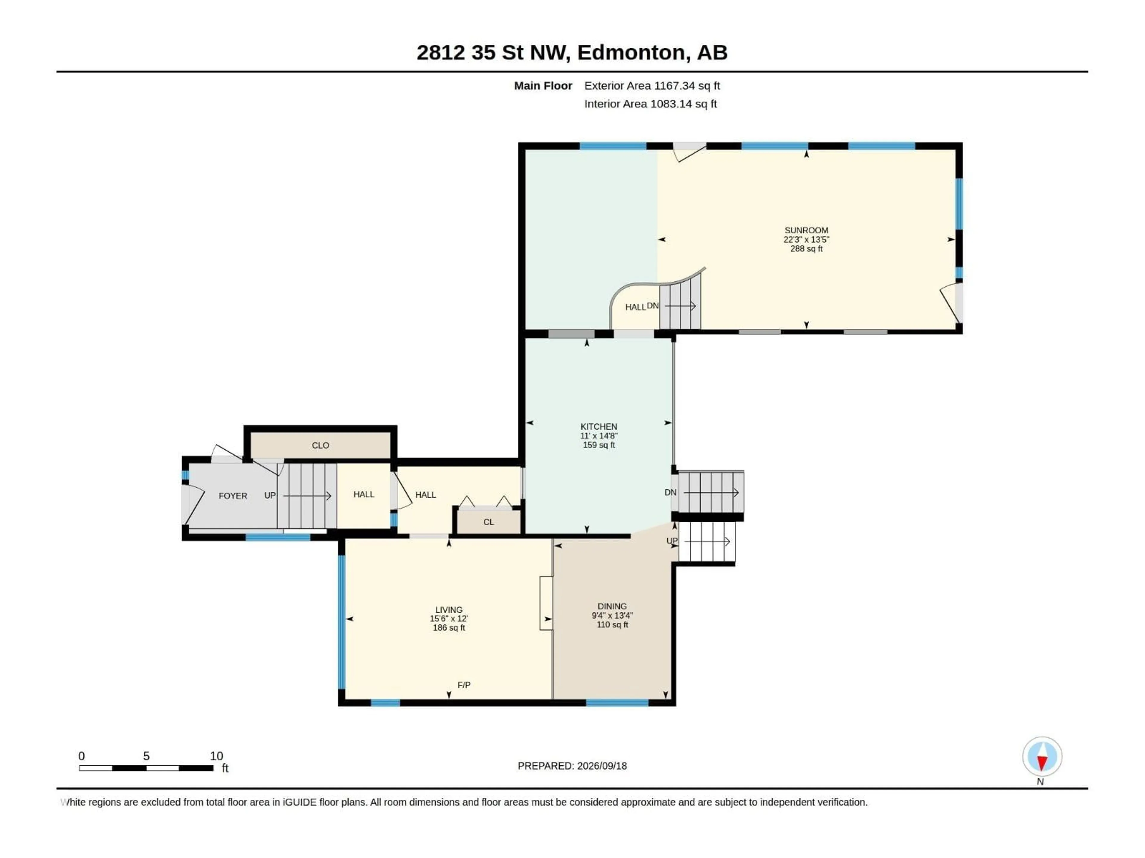 Floor plan for 2812 35 ST, Edmonton Alberta T6L3Y4
