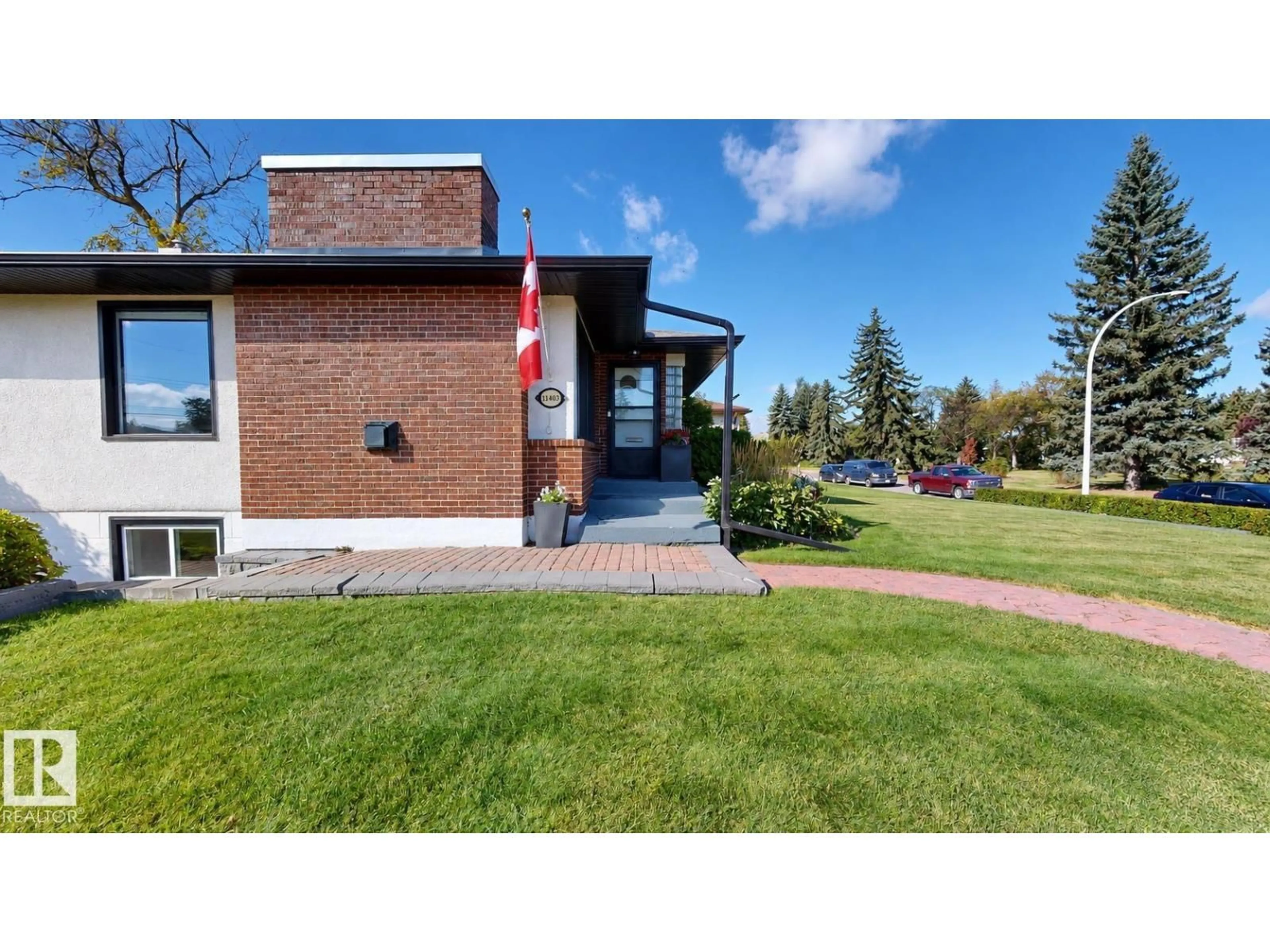A pic from outside/outdoor area/front of a property/back of a property/a pic from drone, unknown for 11403 112 AV, Edmonton Alberta T5G0H5