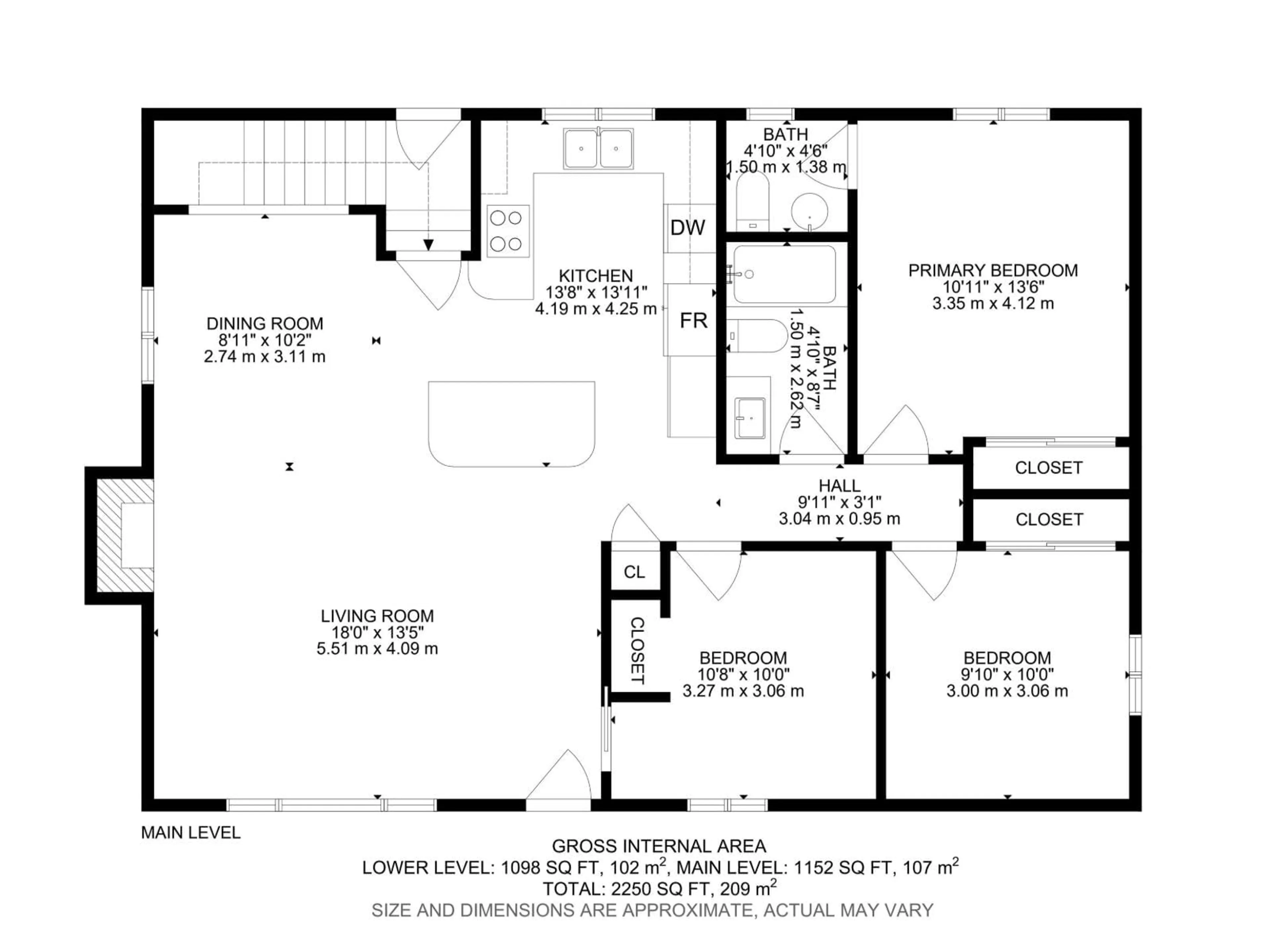 Floor plan for NW - 3508 106A ST, Edmonton Alberta T6J1A8
