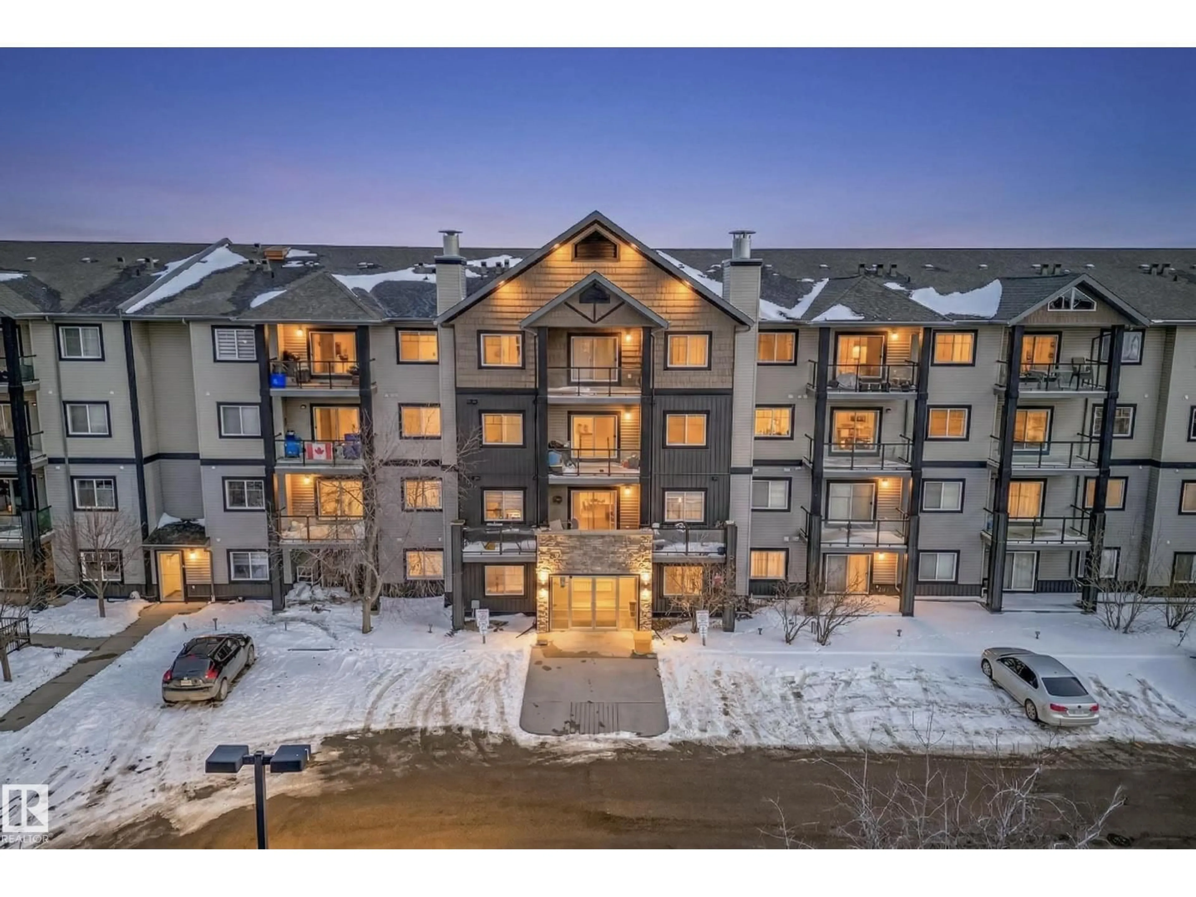 A pic from outside/outdoor area/front of a property/back of a property/a pic from drone, mountain view for 216 - 1204 156 ST, Edmonton Alberta T6R0R6