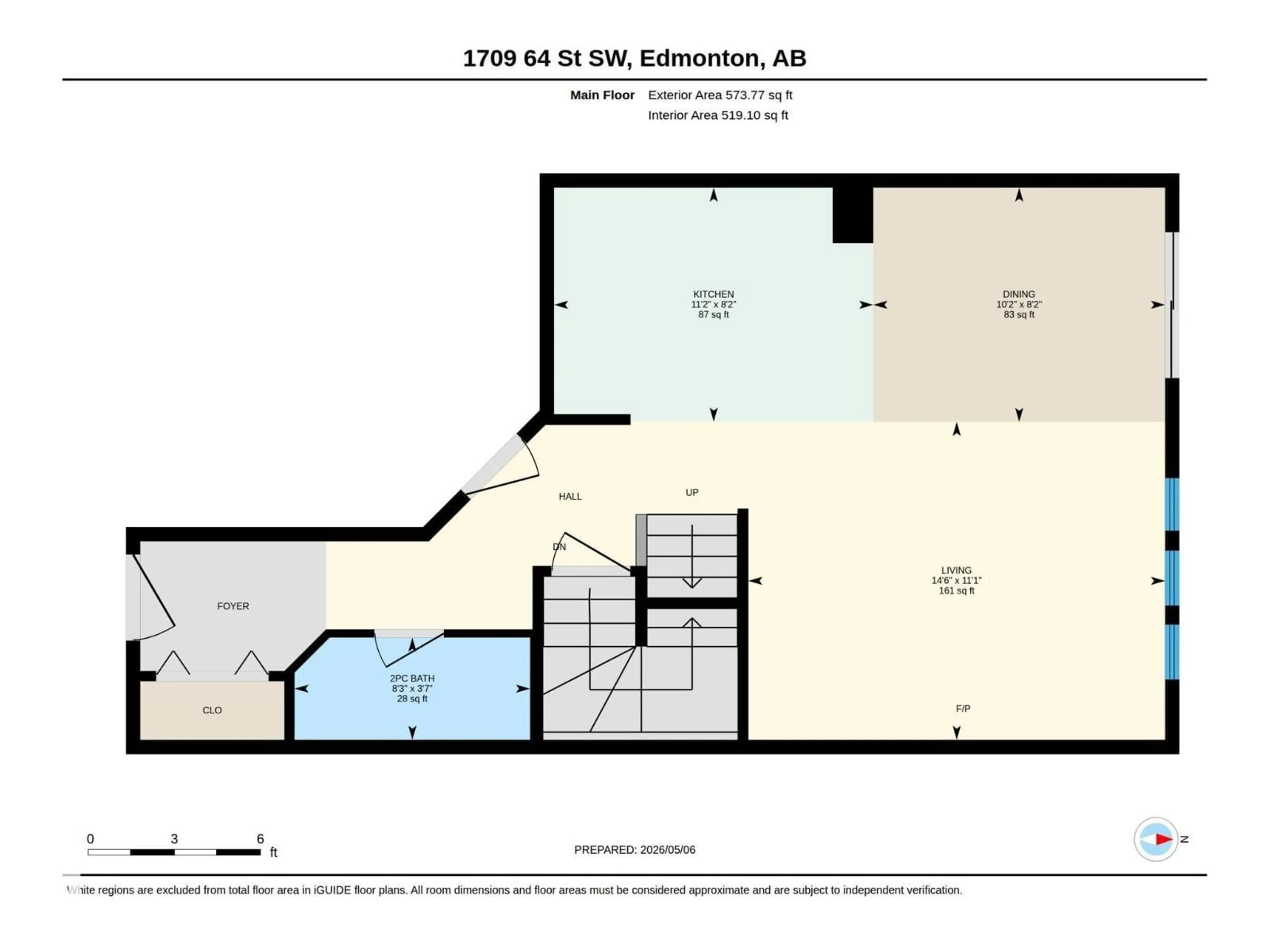 Floor plan for 1709 64 ST, Edmonton Alberta T6X0M8
