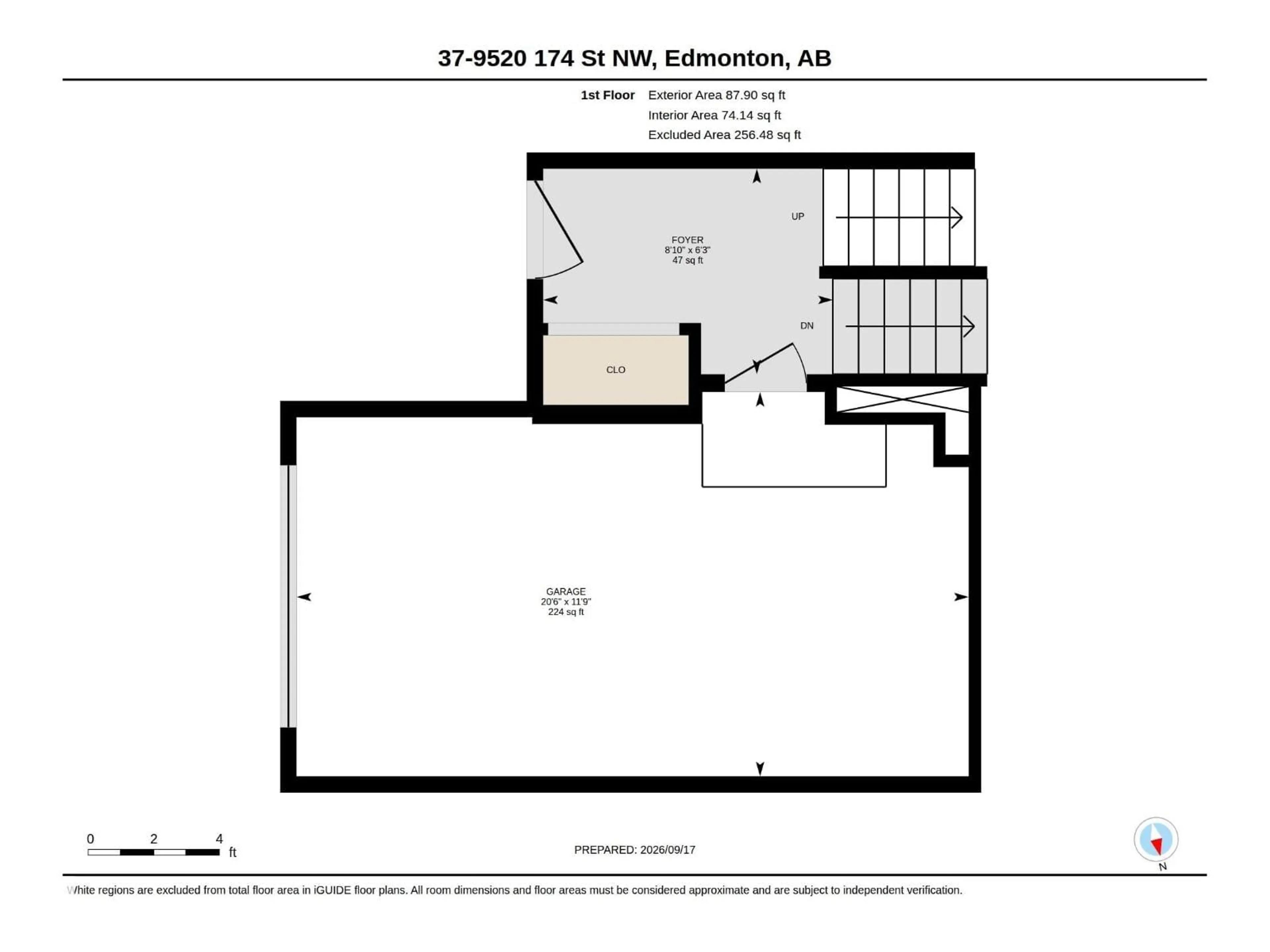 Floor plan for #37 - 9520 174 ST, Edmonton Alberta T5T5Z3