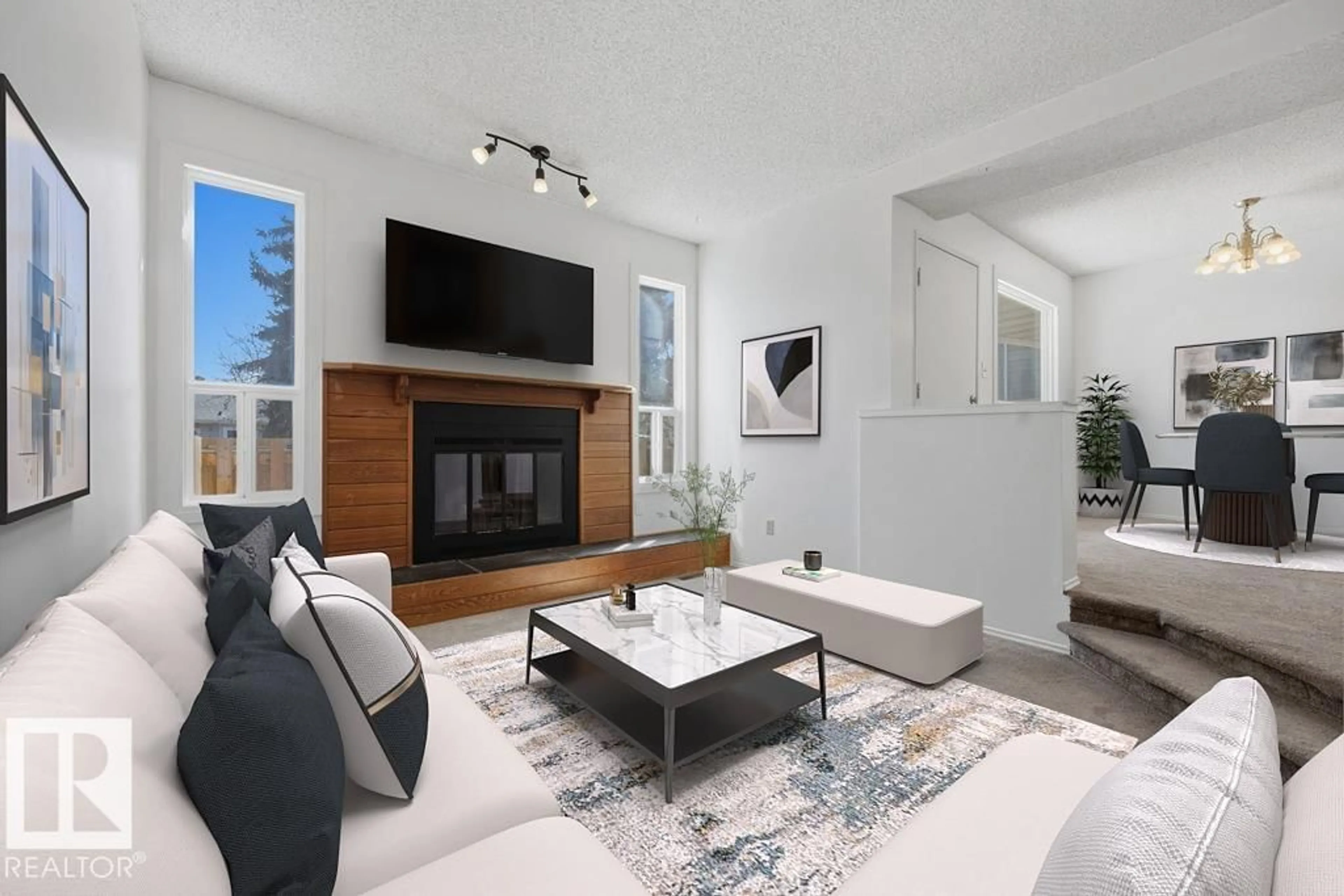 Living room with furniture, unknown for 54 - 4403 RIVERBEND RD, Edmonton Alberta T6H5S9