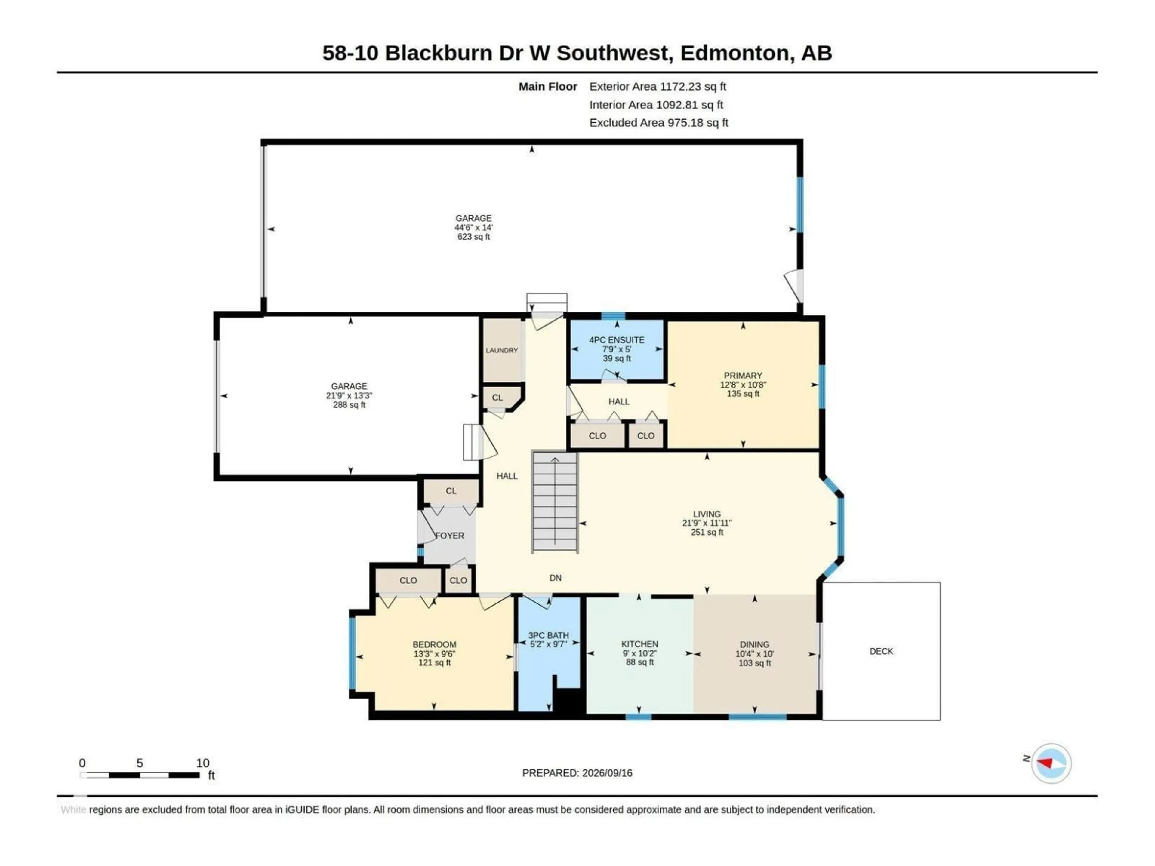 Floor plan for 10 - 58 BLACKBURN DR, Edmonton Alberta T6W1C2