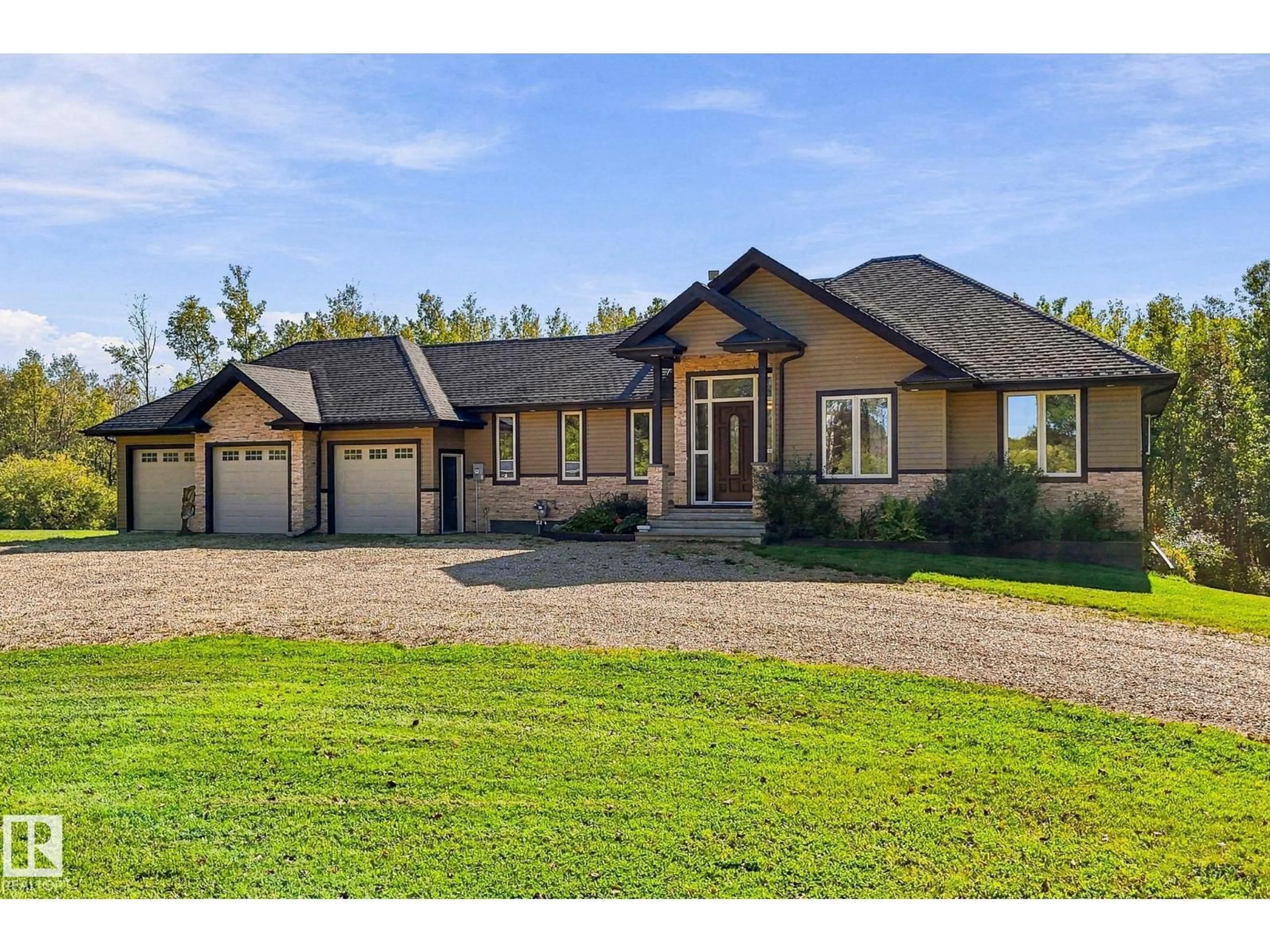 Home with brick exterior material, unknown for 186 50072 RGE RD 205, Rural Camrose County Alberta T0B2M1