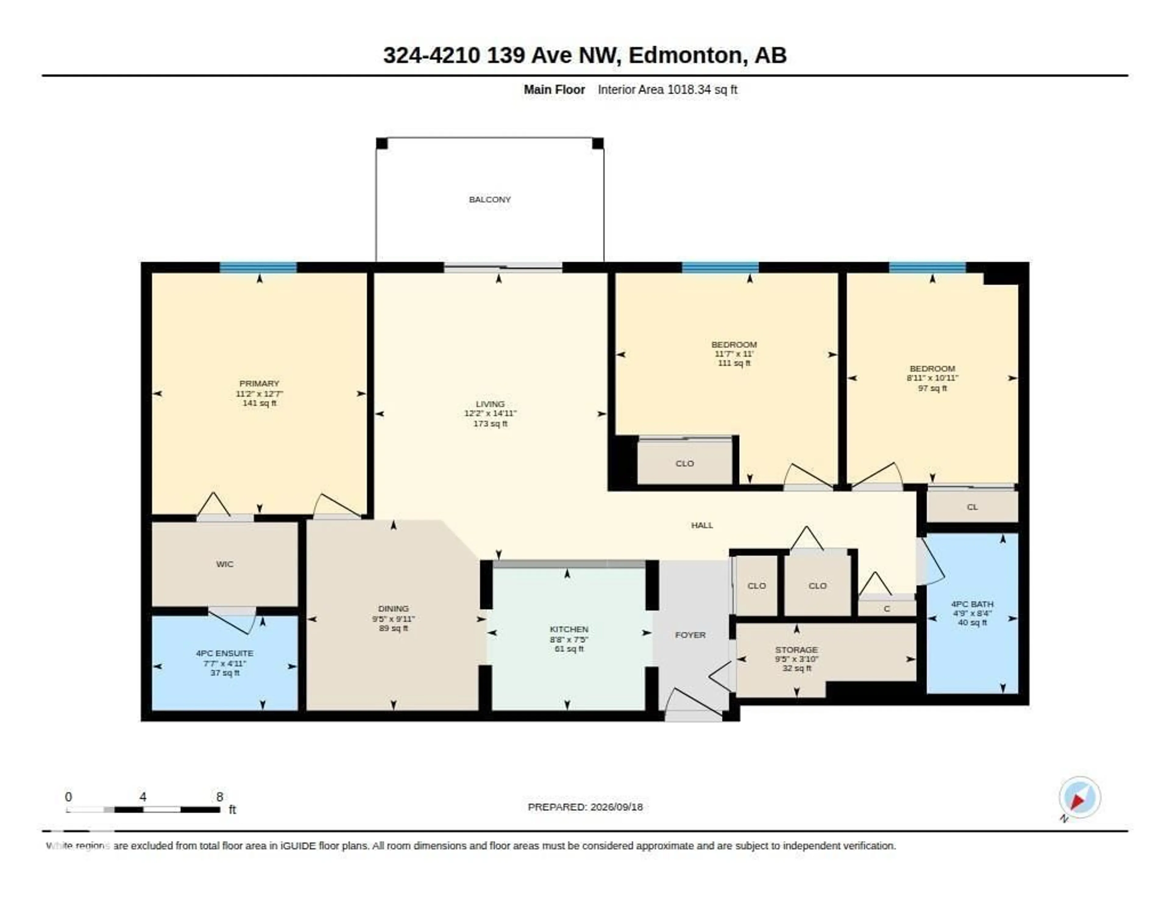 Floor plan for #324 - 4210 139 AV NW, Edmonton Alberta T5Y2W6