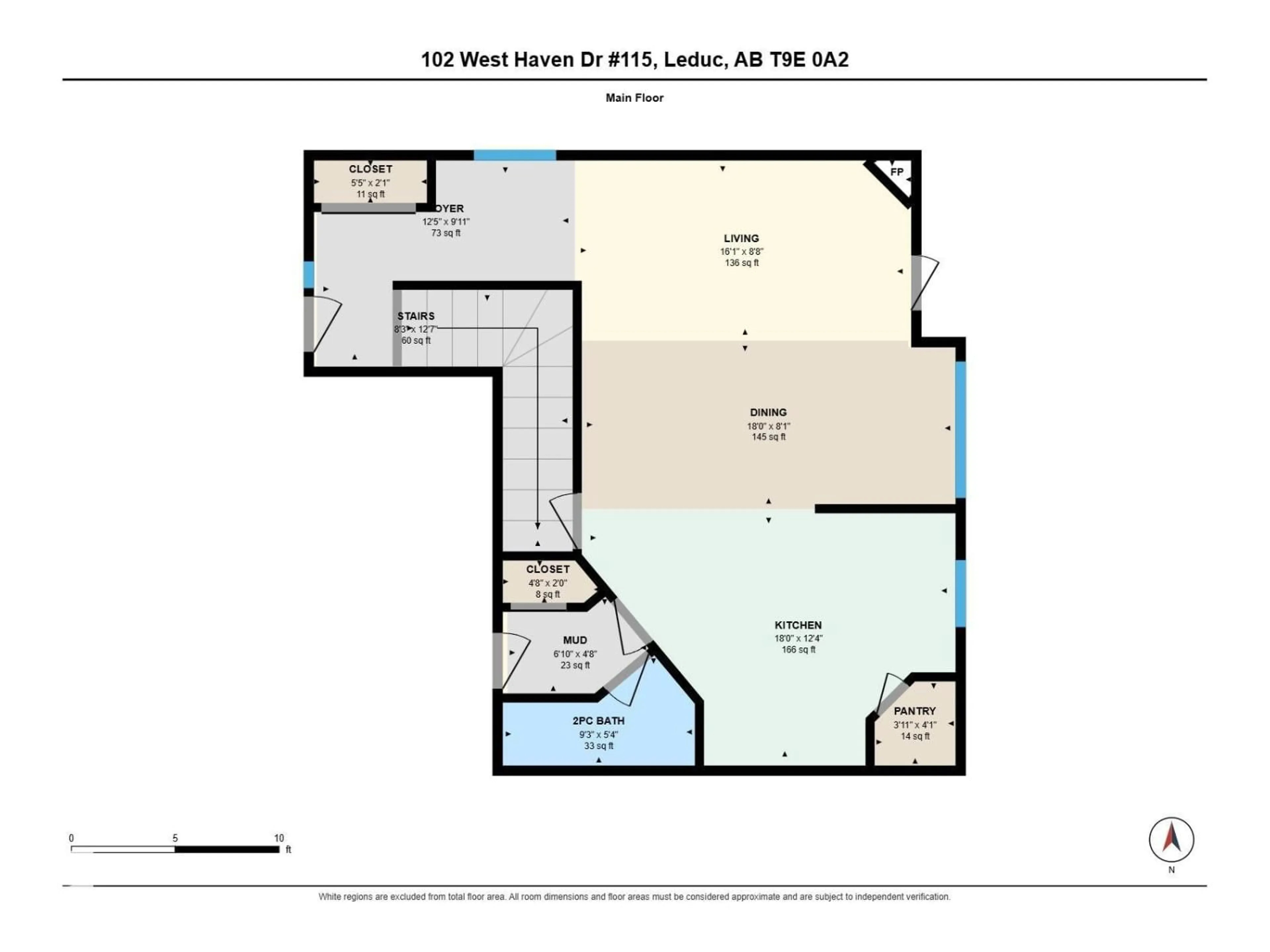 Floor plan for 115 102 WEST HAVEN DR, Leduc Alberta T9E0A2