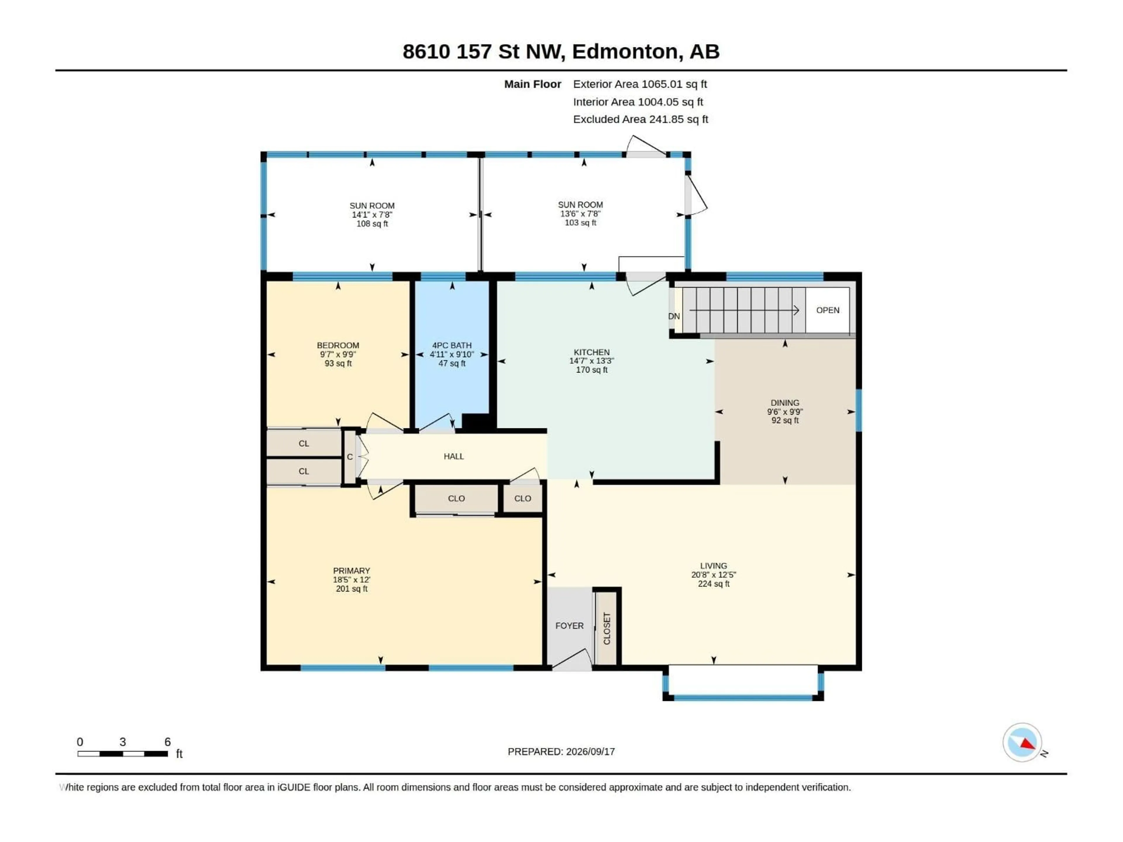 Floor plan for 8610 157 ST, Edmonton Alberta T5R2A5