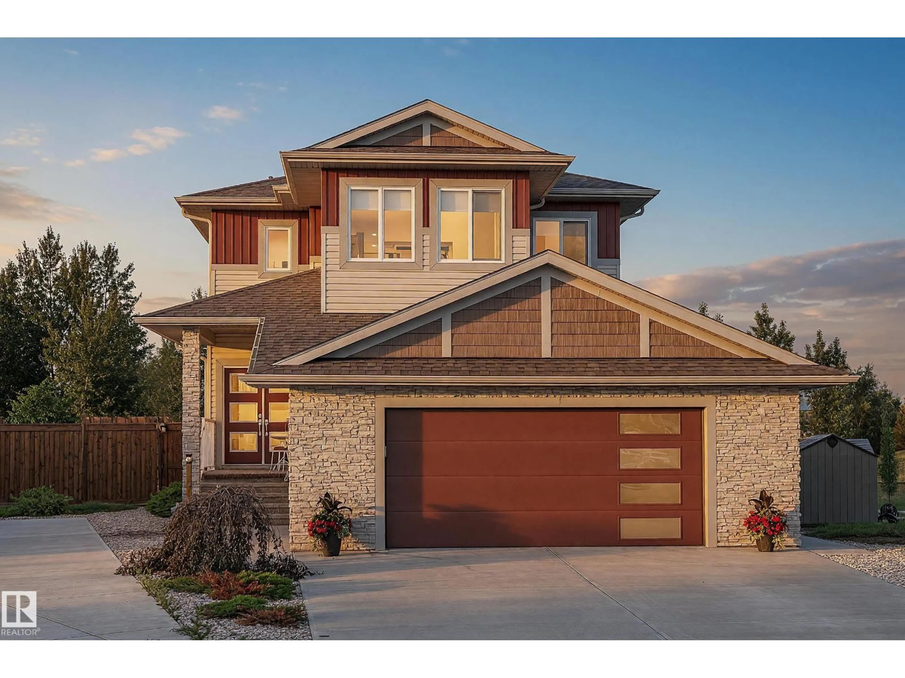 Home with brick exterior material, street for 283 SILVERSTONE CR, Stony Plain Alberta T7Z0E8
