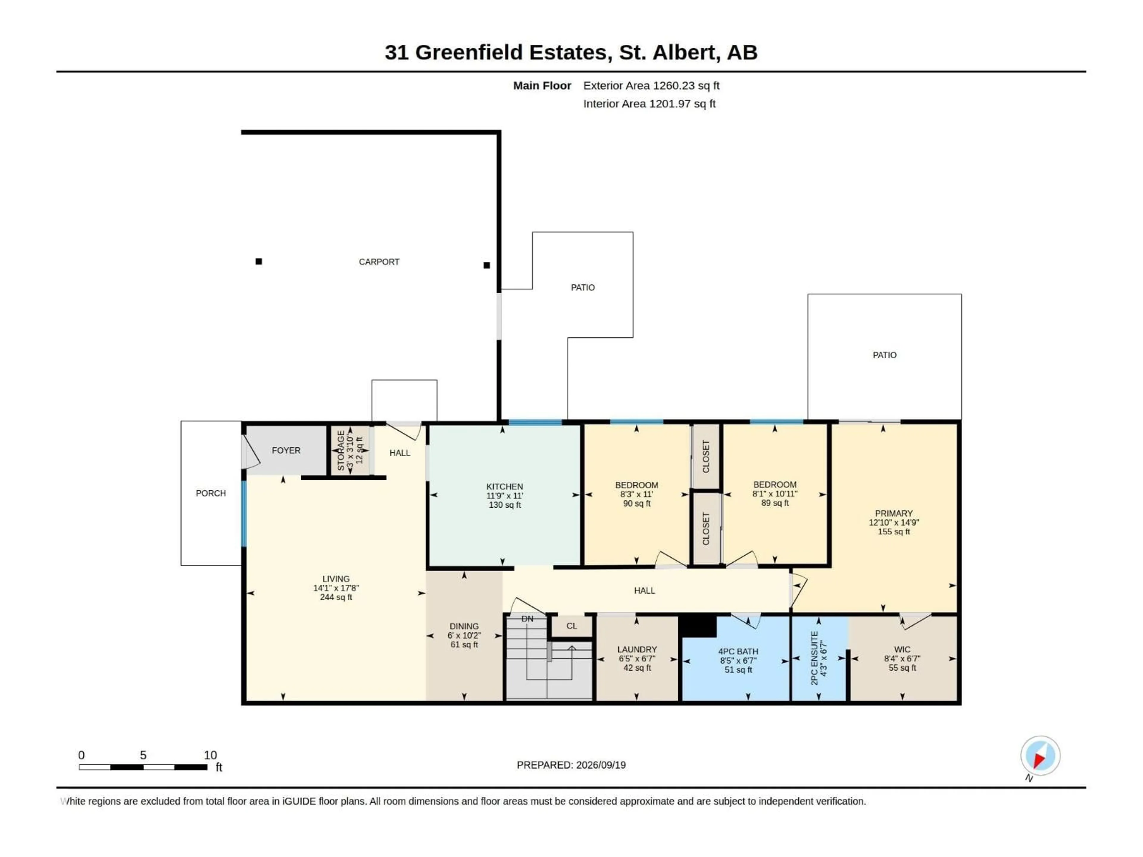 Floor plan for 31 GREENFIELD ES, St. Albert Alberta T8N2G2
