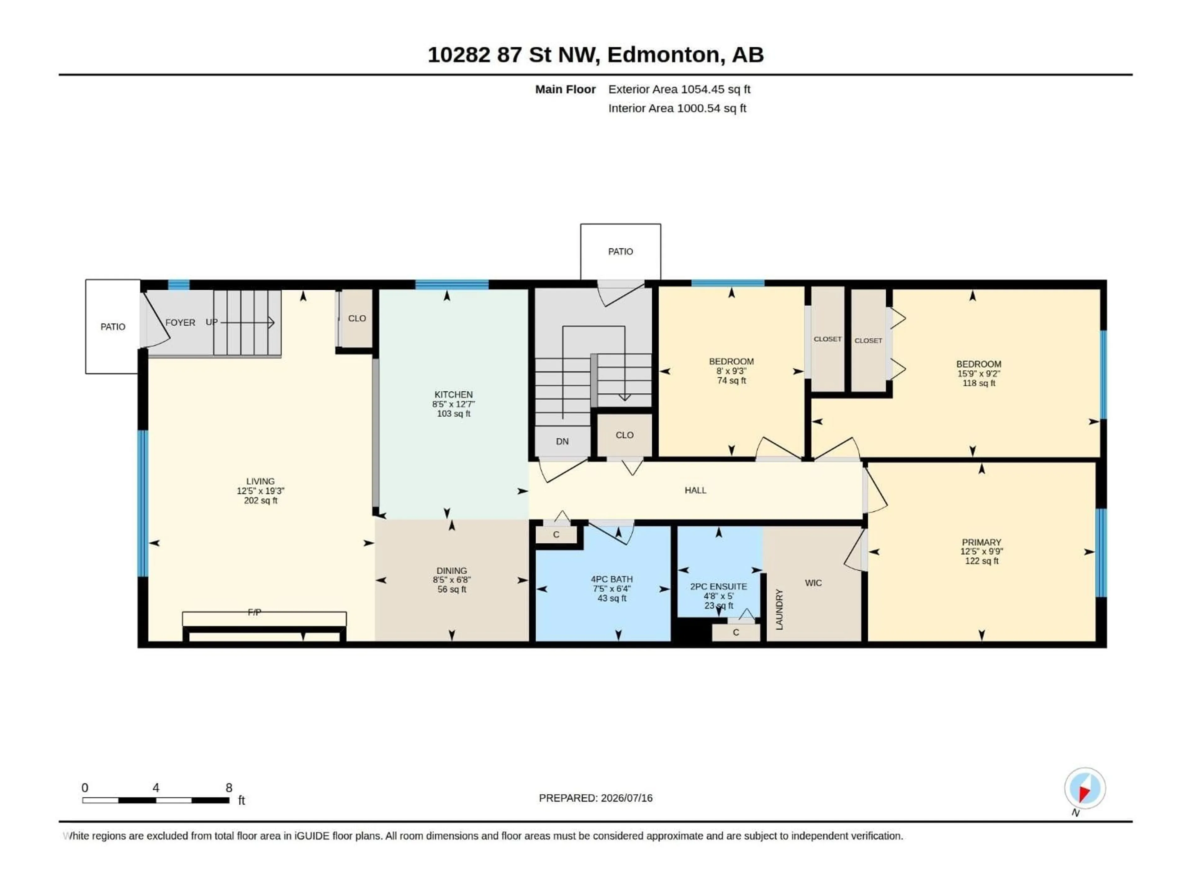 Floor plan for 10282 87 ST, Edmonton Alberta T5H1N6