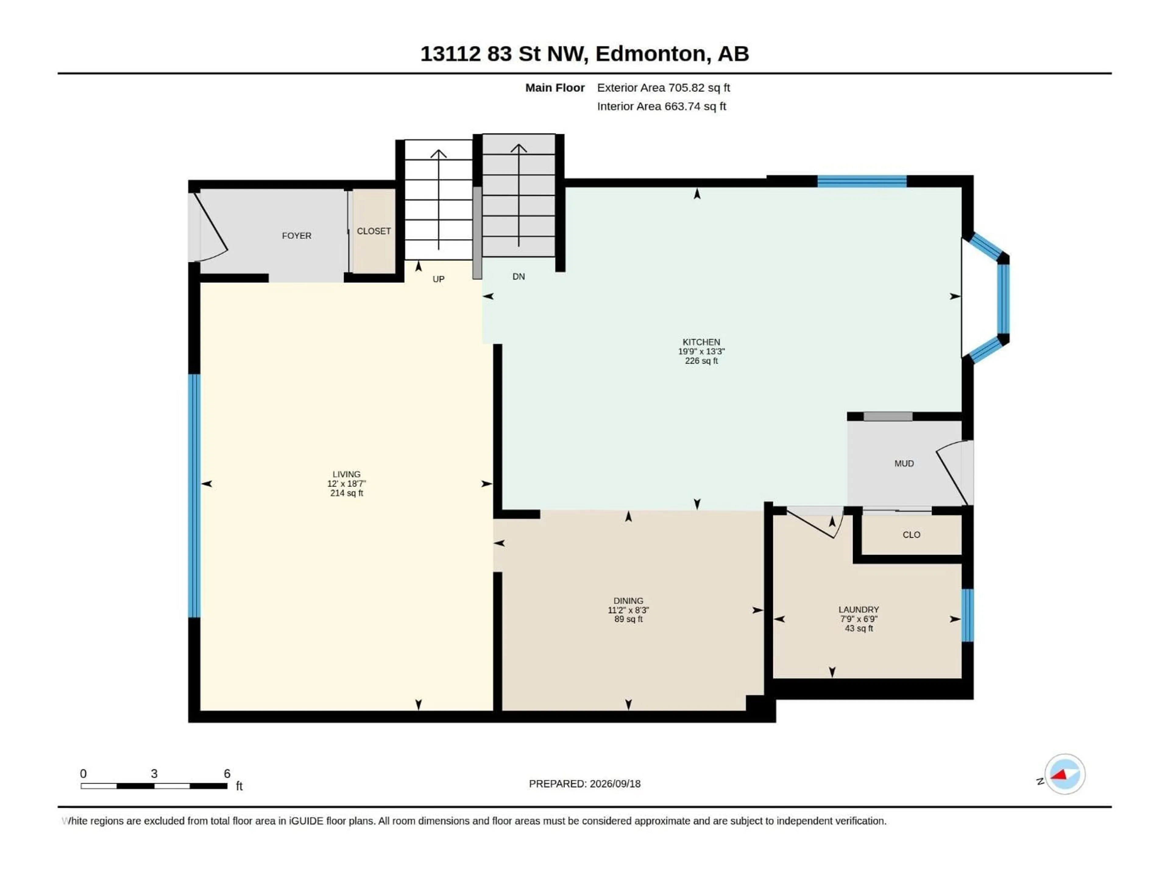 Floor plan for NW - 13112 83 ST, Edmonton Alberta T5E2W6