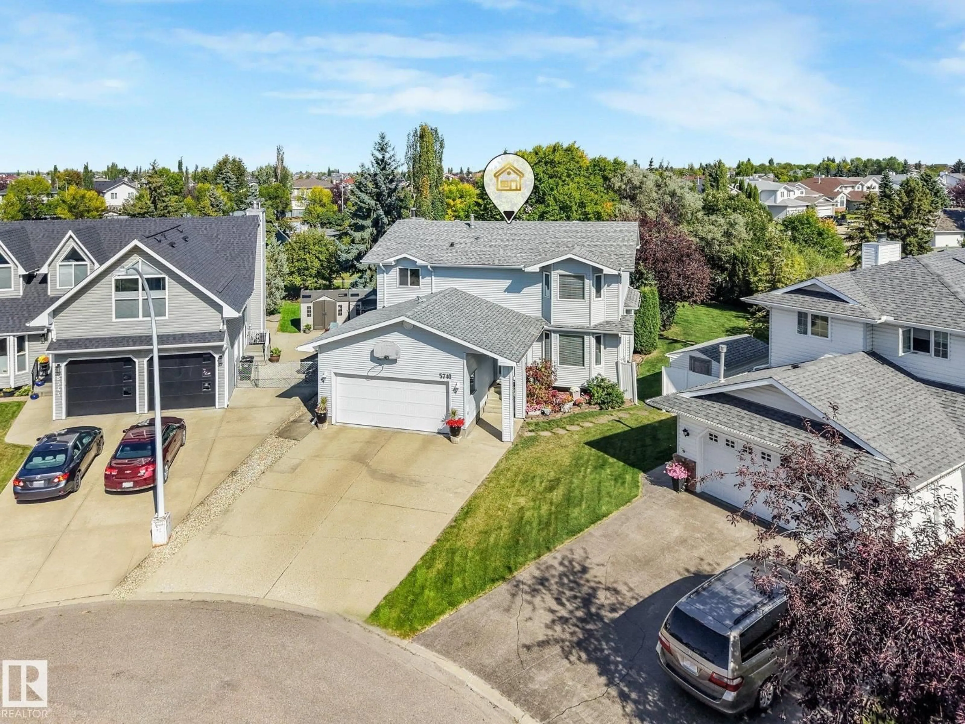 A pic from outside/outdoor area/front of a property/back of a property/a pic from drone, street for 5740 152A AV, Edmonton Alberta T5A4X7