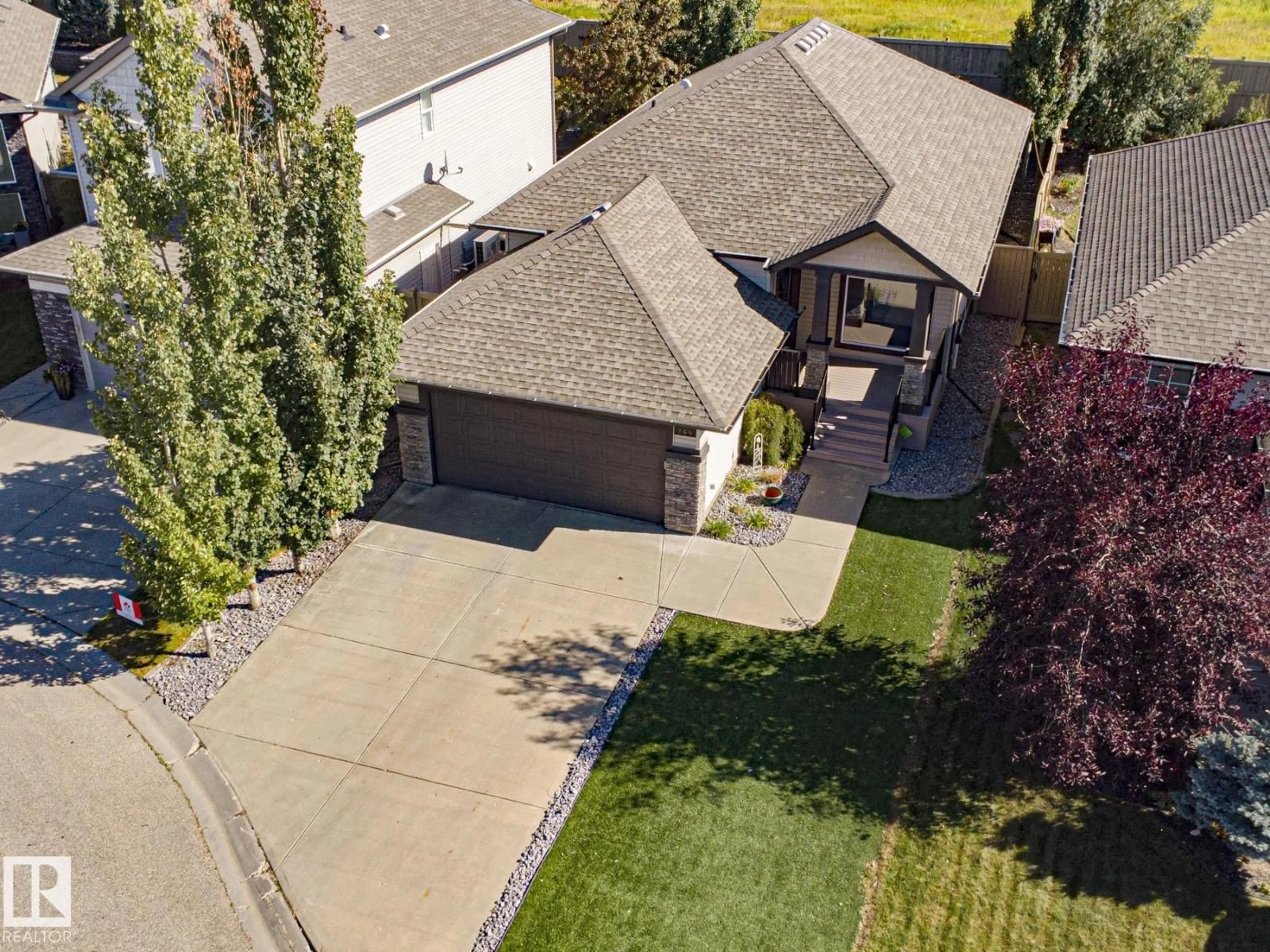 A pic from outside/outdoor area/front of a property/back of a property/a pic from drone, street for 269 RIDGEBROOK RD, Sherwood Park Alberta T8A6M3