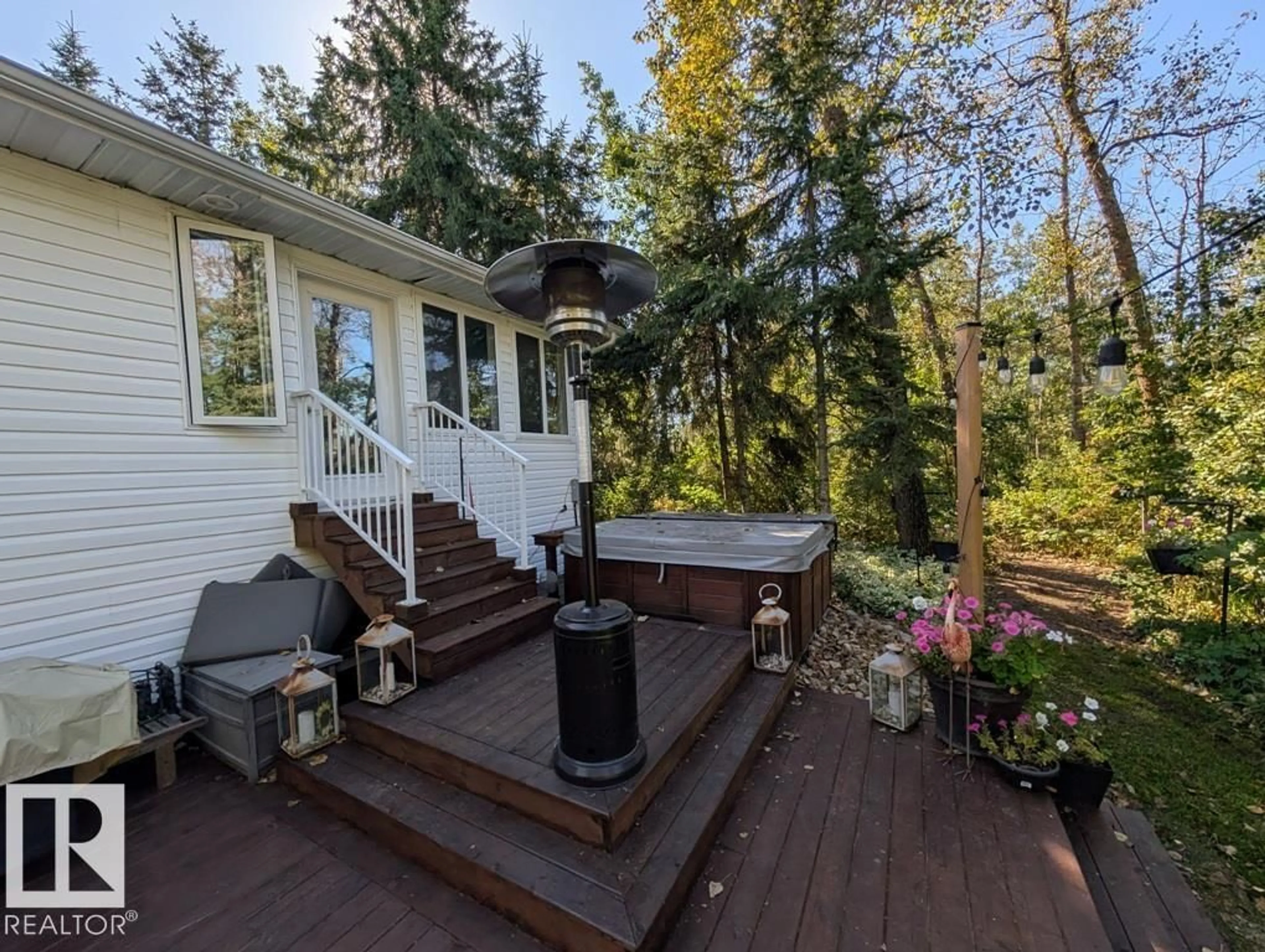 Patio, forest/trees view for 53347 RGE ROAD 215 HWY 830, Rural Strathcona County Alberta T8E2B2
