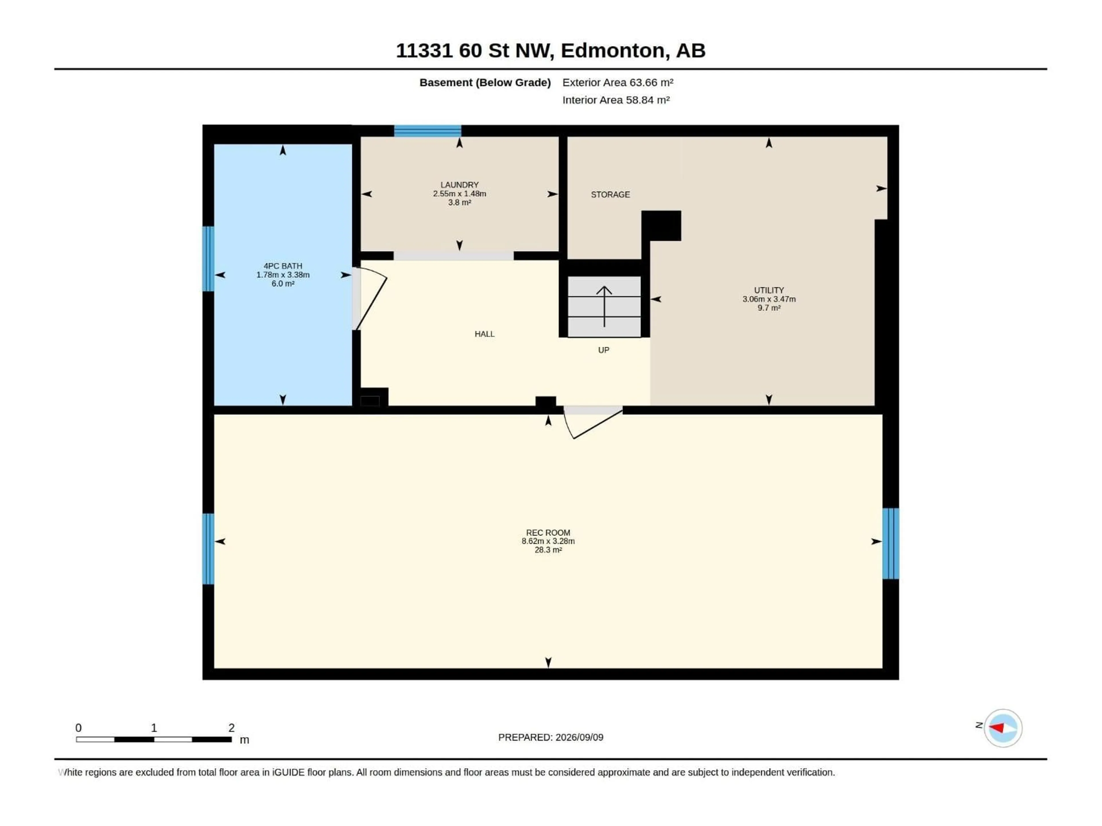 Floor plan for 11331 60 ST NW, Edmonton Alberta T5W3Z2