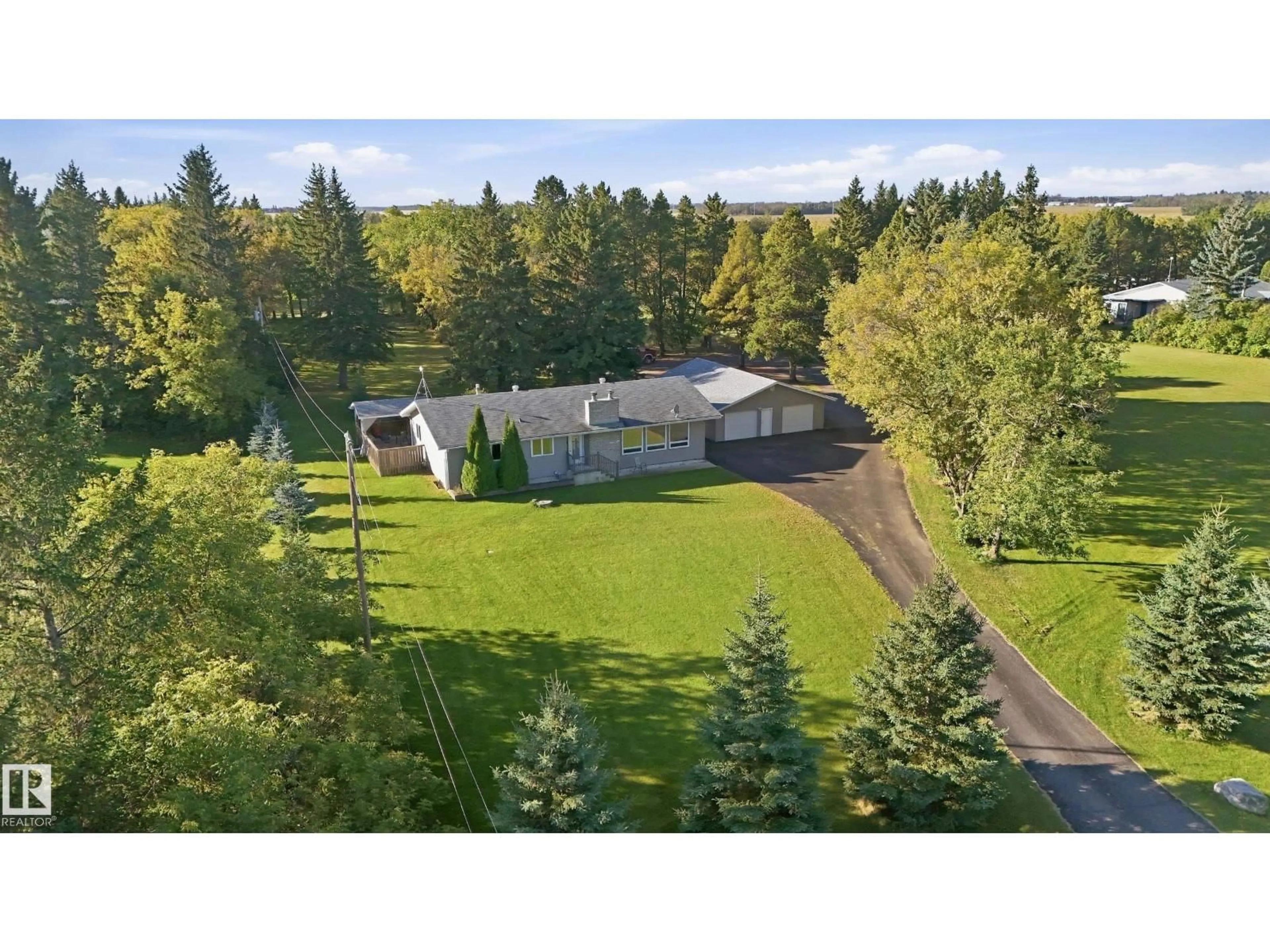 A pic from outside/outdoor area/front of a property/back of a property/a pic from drone, unknown for 52426 - 16 RANGE ROAD 265, Rural Parkland County Alberta T7X3H2