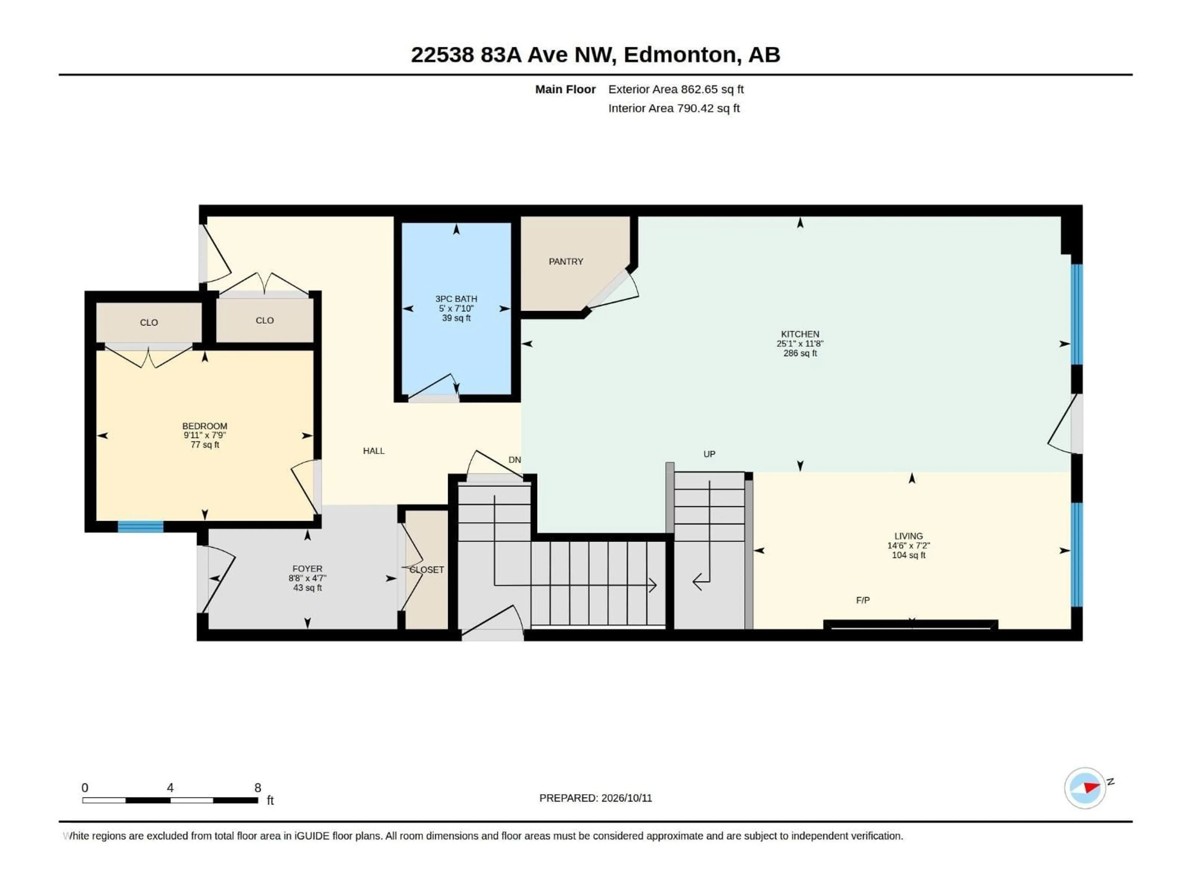 Floor plan for NW - 22538 83A AV, Edmonton Alberta T5T7Y8