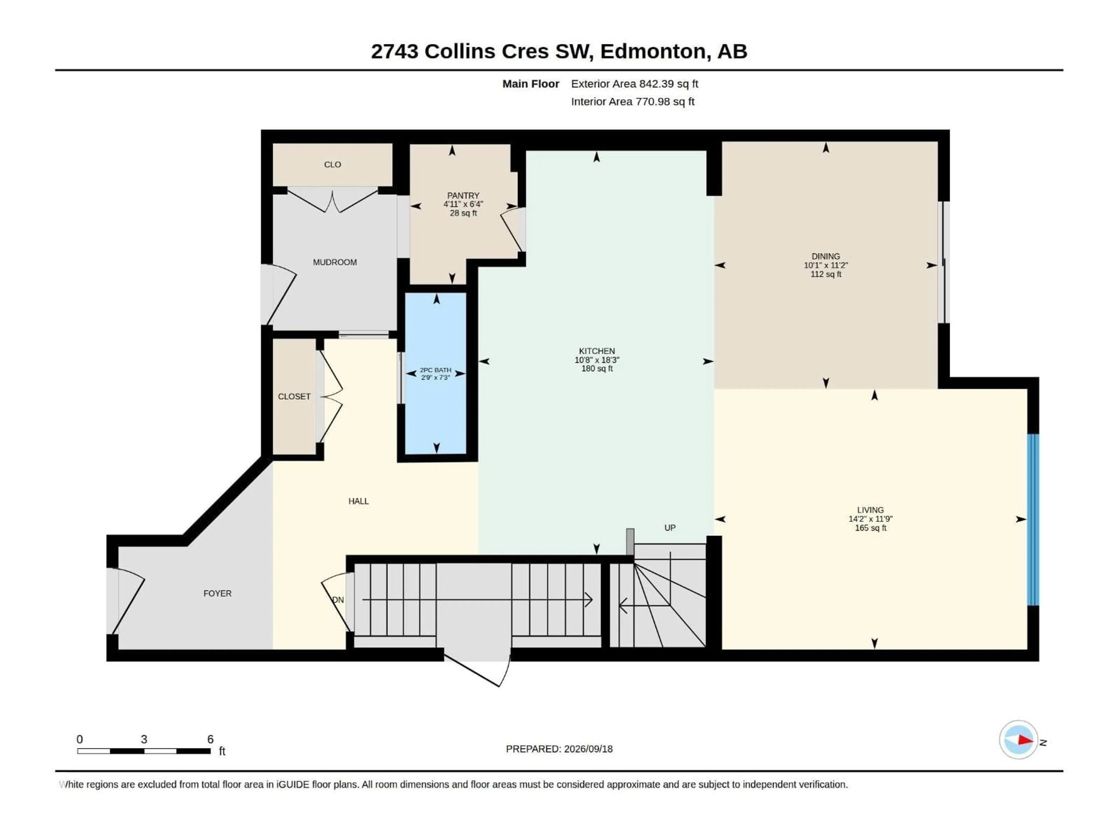 Floor plan for SW - 2743 COLLINS CR, Edmonton Alberta T6W3X4